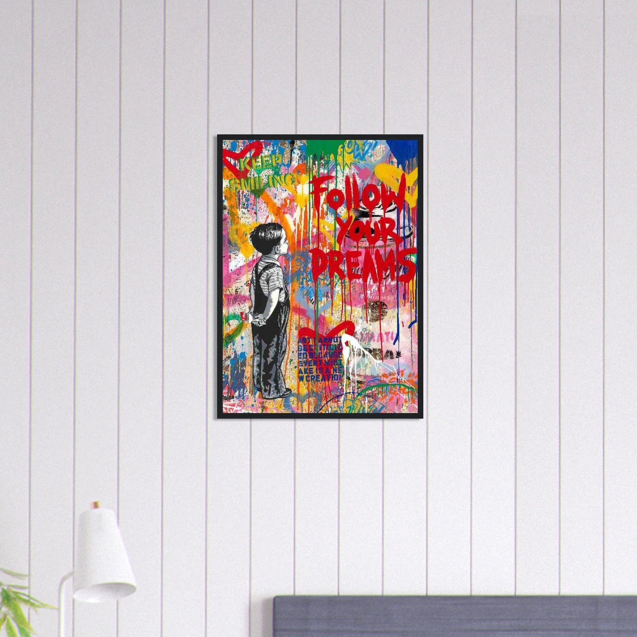 Canvanation Print Material 50x70 cm / 20x28″ Tableau Street Art Follow Your Dream