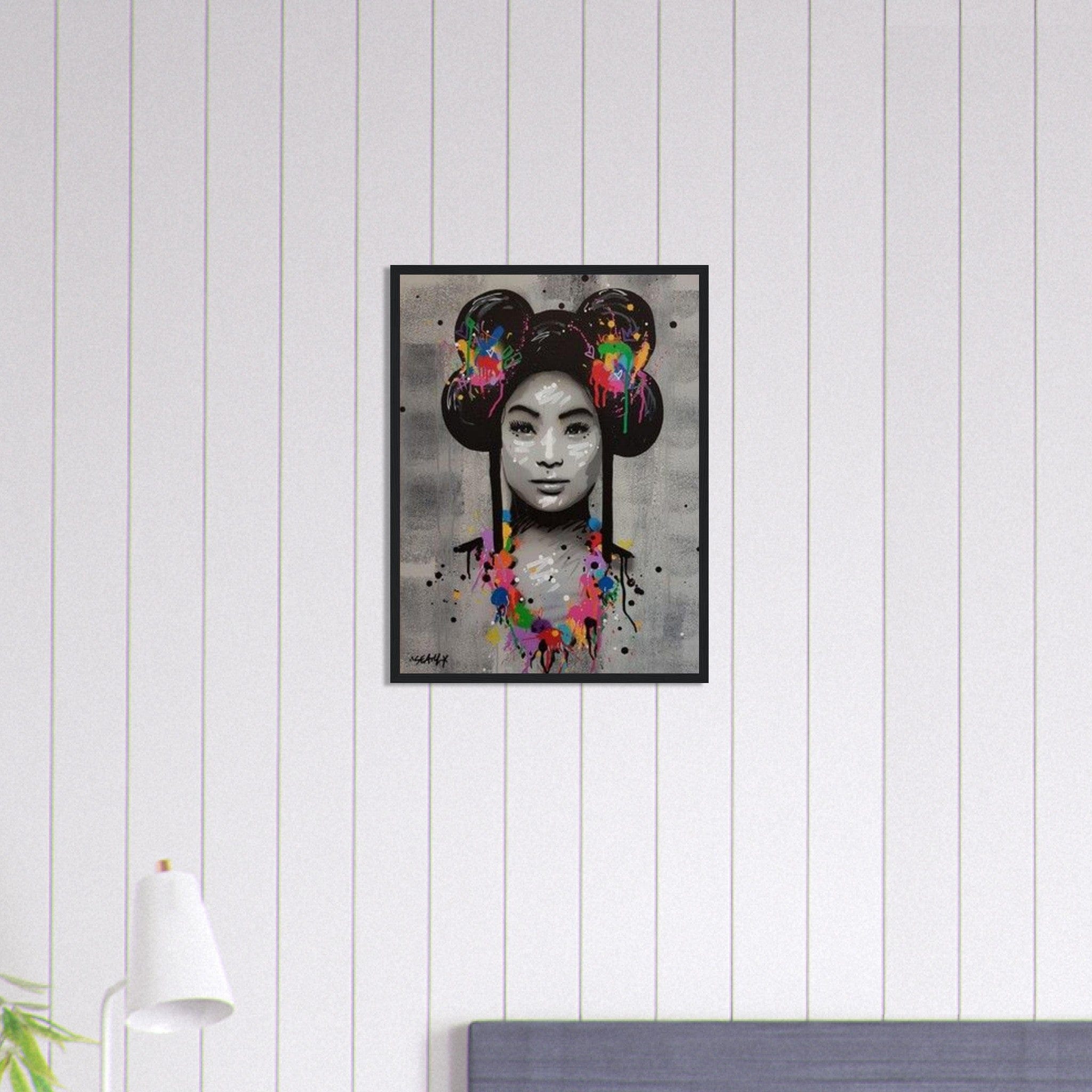 Canvanation Print Material 45x60 cm / 18x24″ Tableau Geisha Graffiti