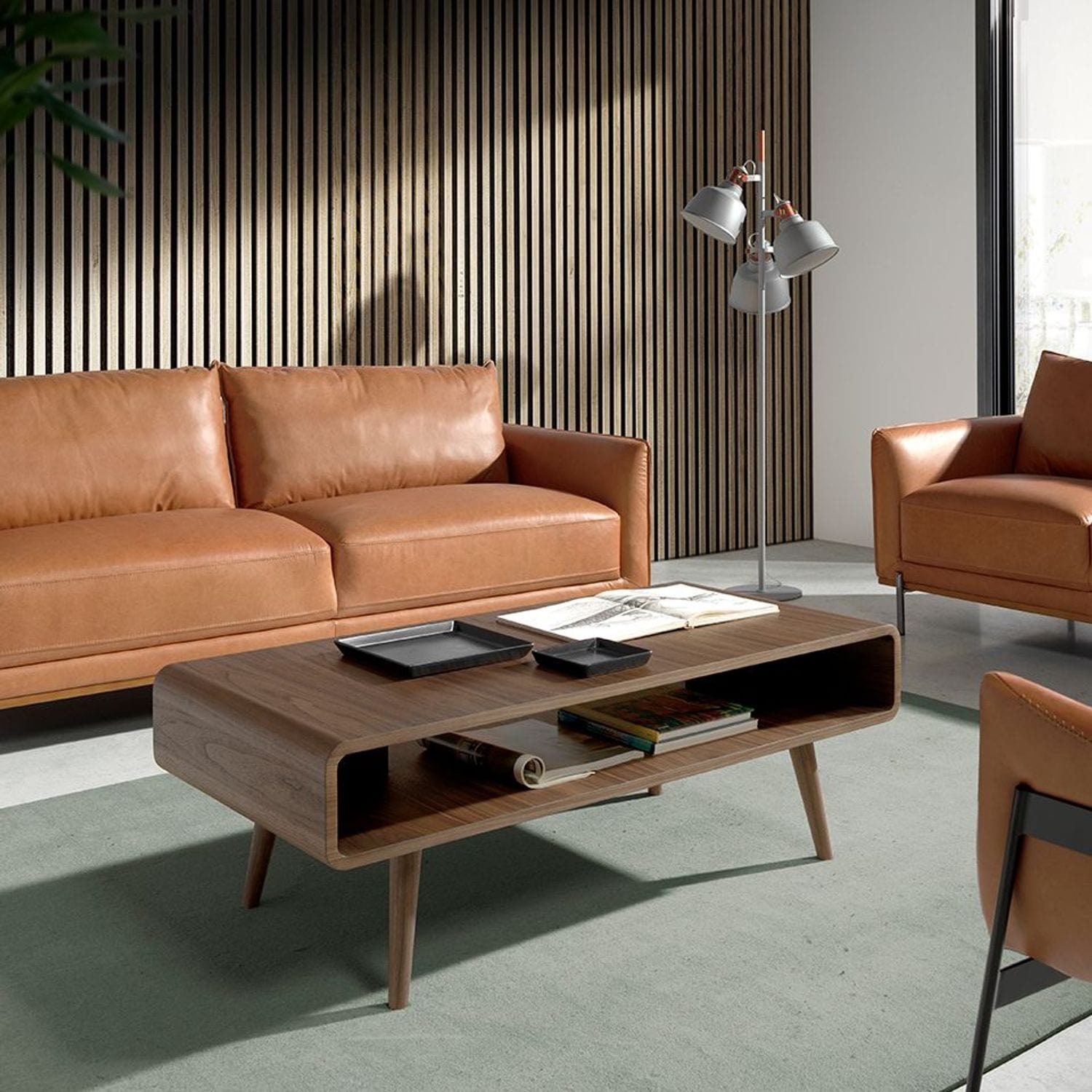 Canvanation Table Basse Fonctionnelle Bois Noyer Naturel