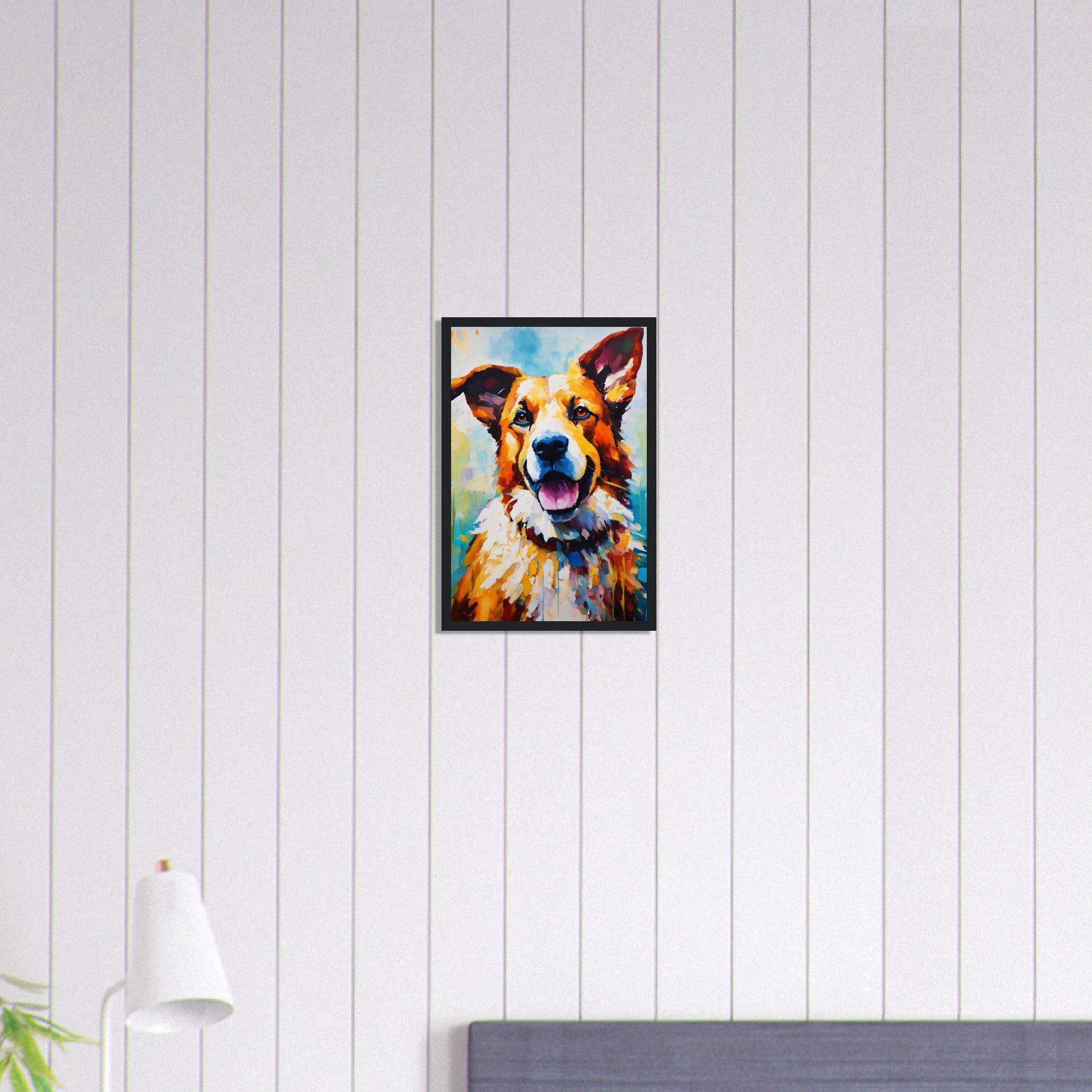 Canvanation Print Material 30x45 cm / 12x18″ Tableau Chien Esprit Joyeux