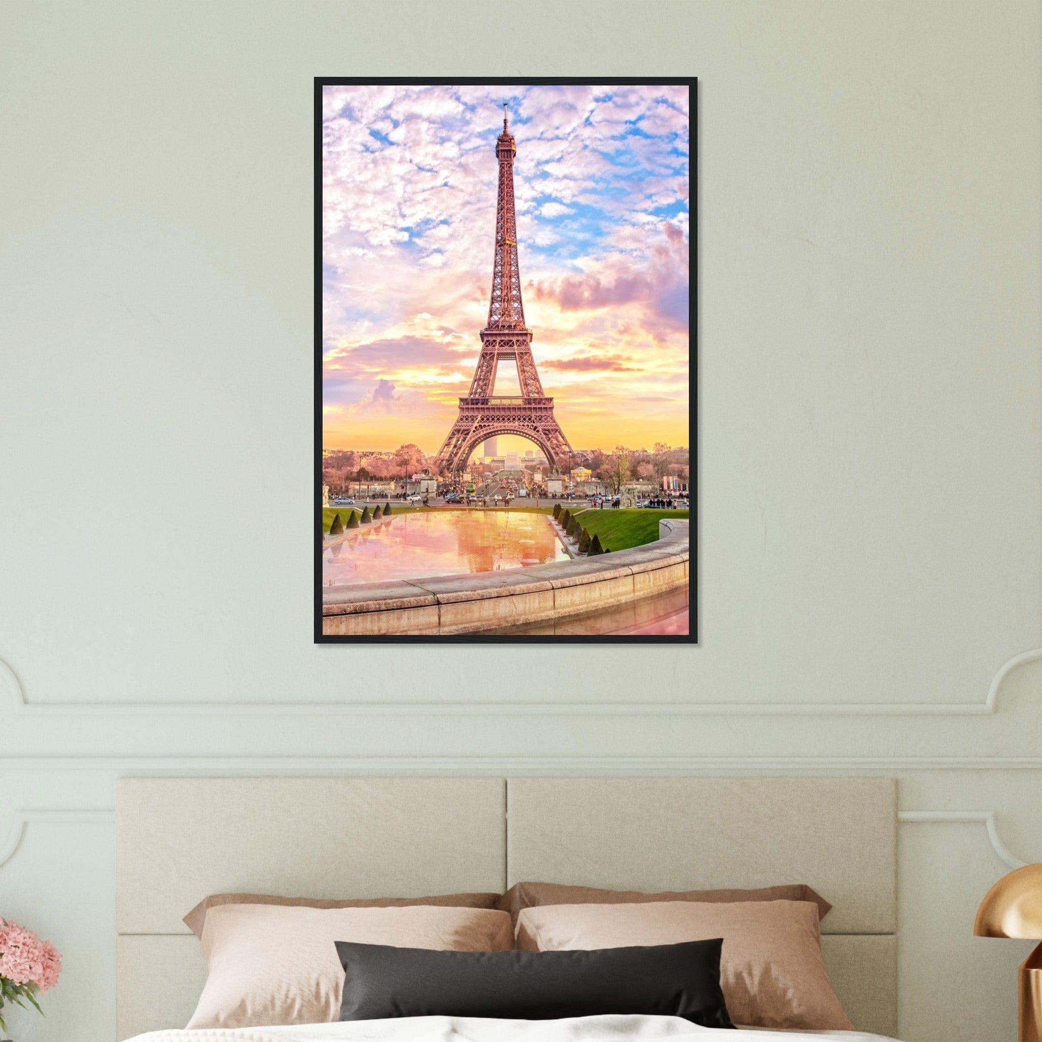 Canvanation Print Material 60x90 cm / 24x36″ Tableau Paris Tour Eiffel Ensoleillé