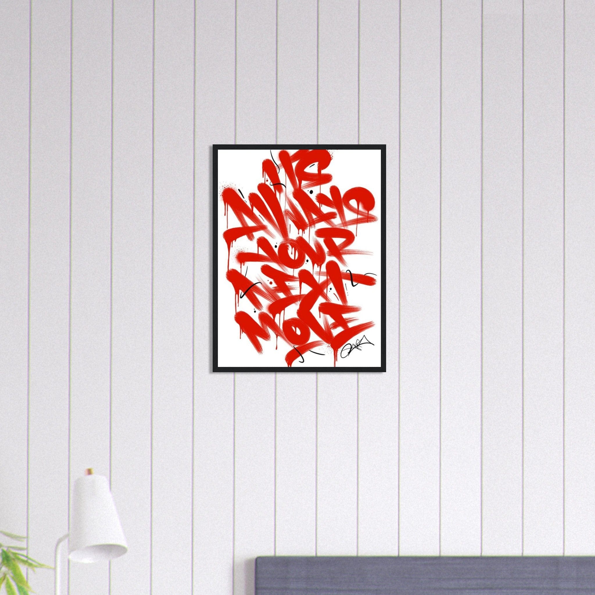 Canvanation Print Material 45x60 cm / 18x24″ Tableau Street Art Graffiti Rouge