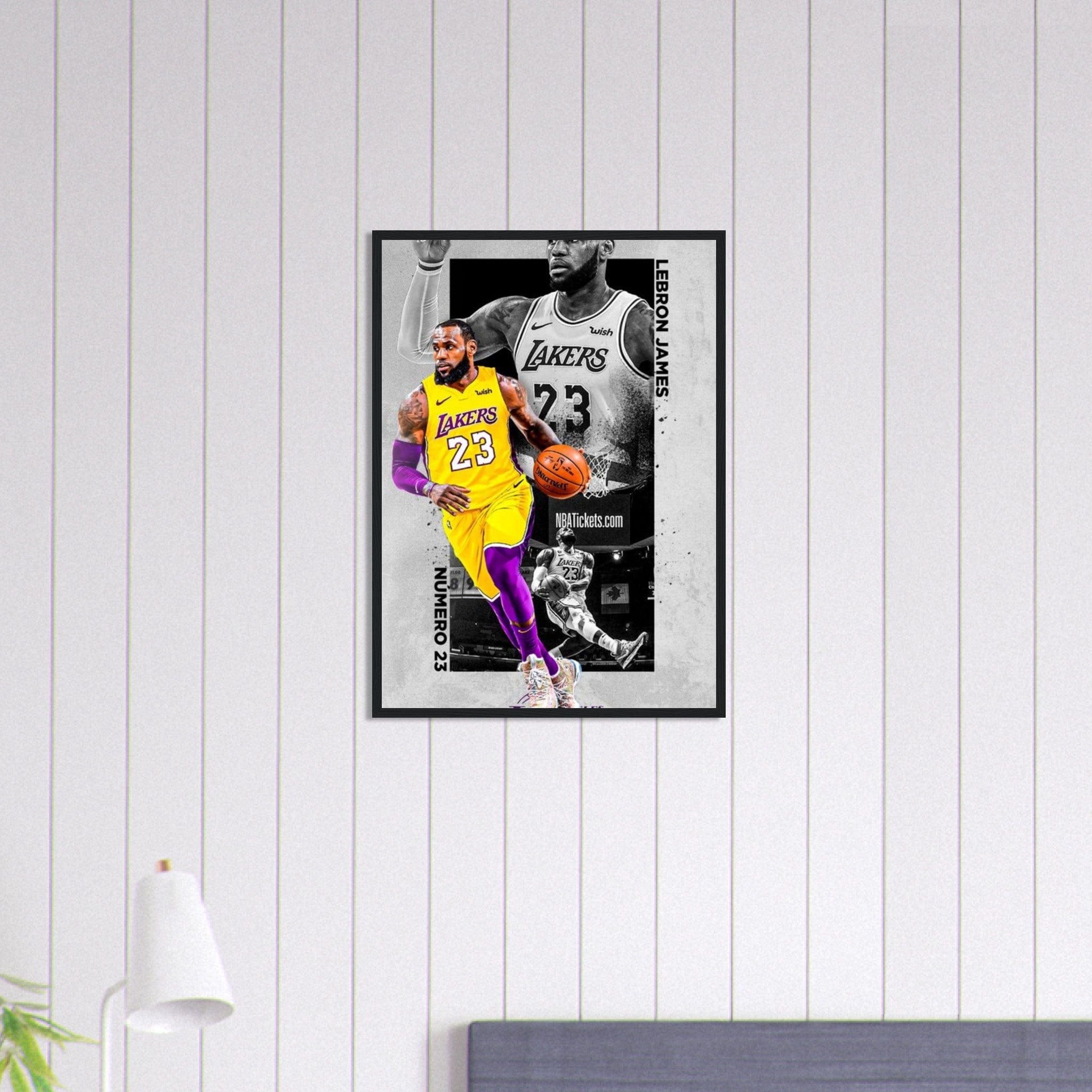 Canvanation Print Material 50x70 cm / 20x28″ Tableau Basket Laker Lebron James