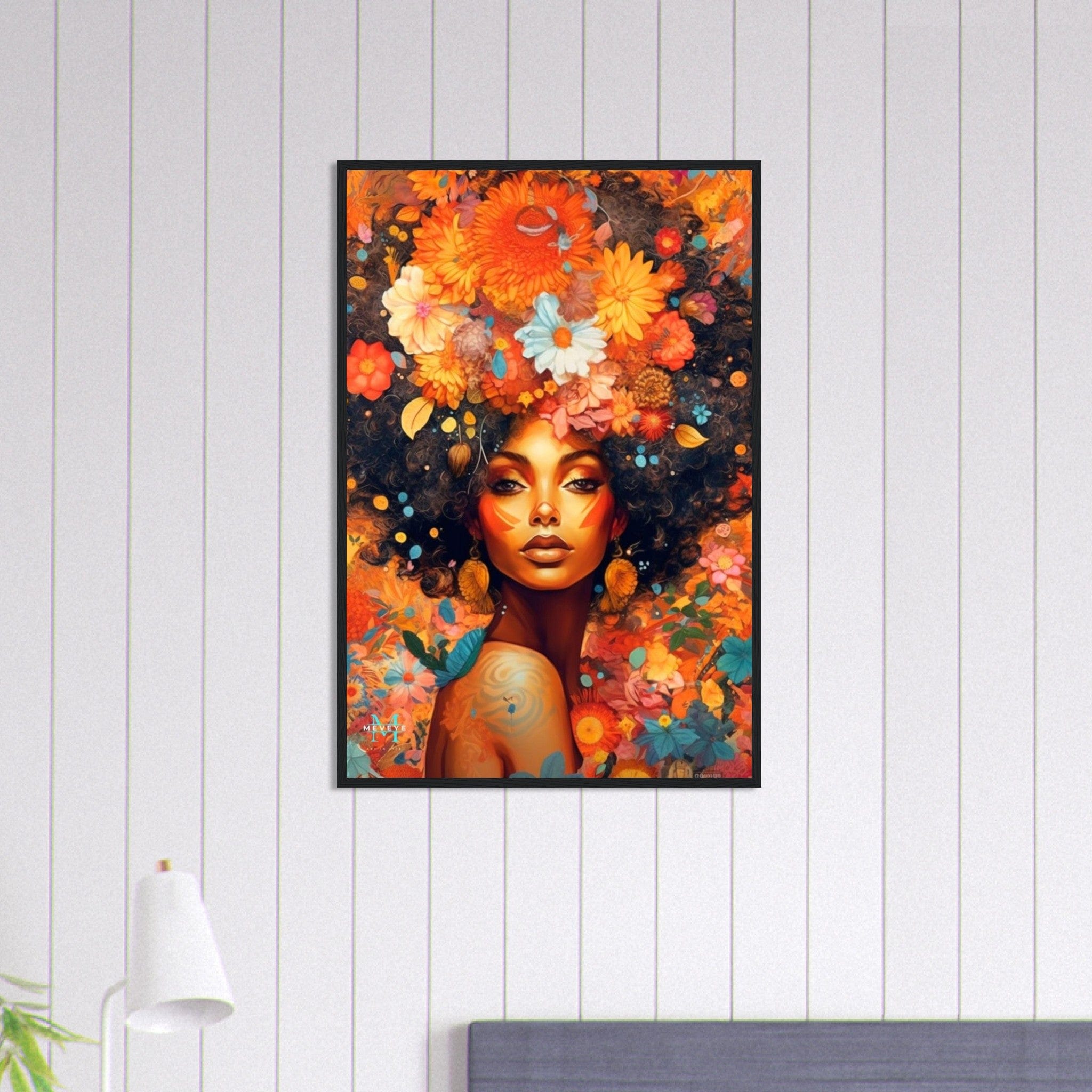 Canvanation Print Material 60x90 cm / 24x36″ Tableau femme fleurs cheveux