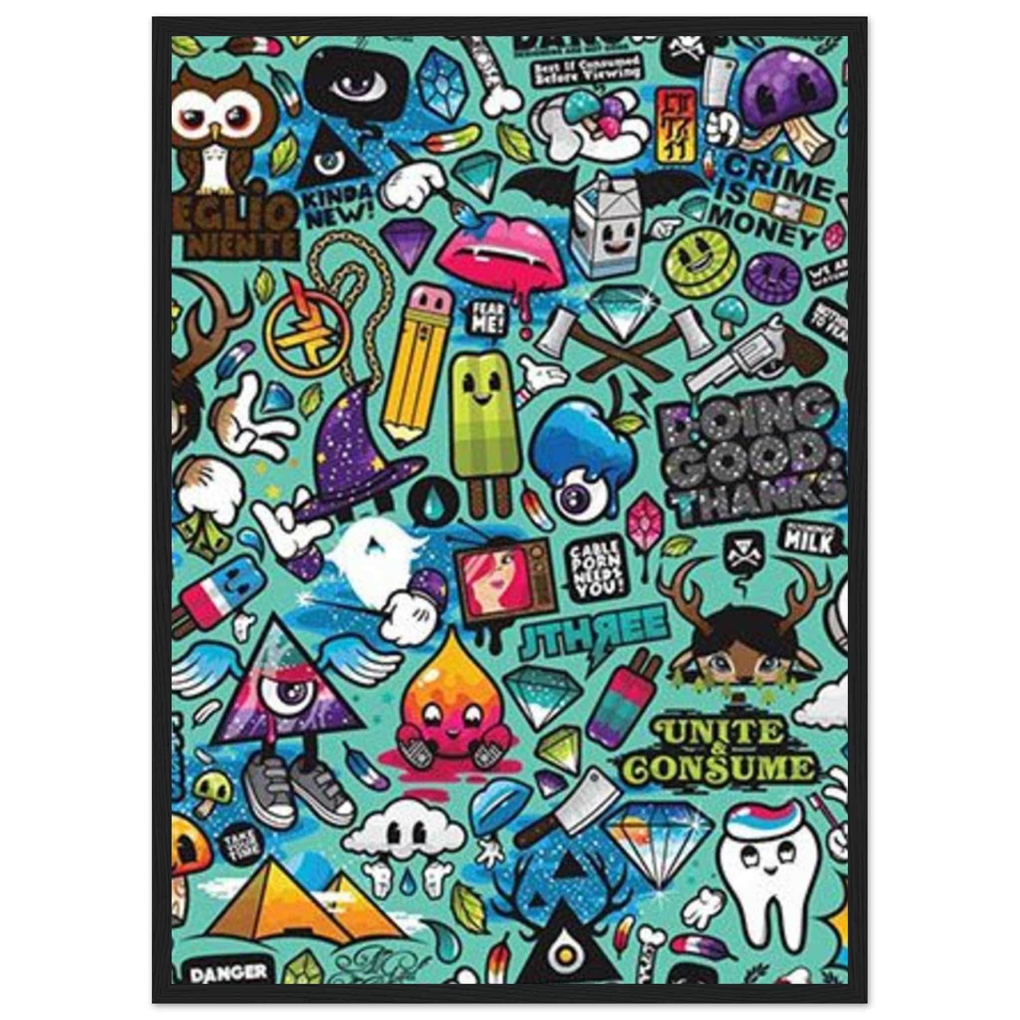 Gelato Print Material 50x70 cm / 20x28″ Toile Street Art Graffiti