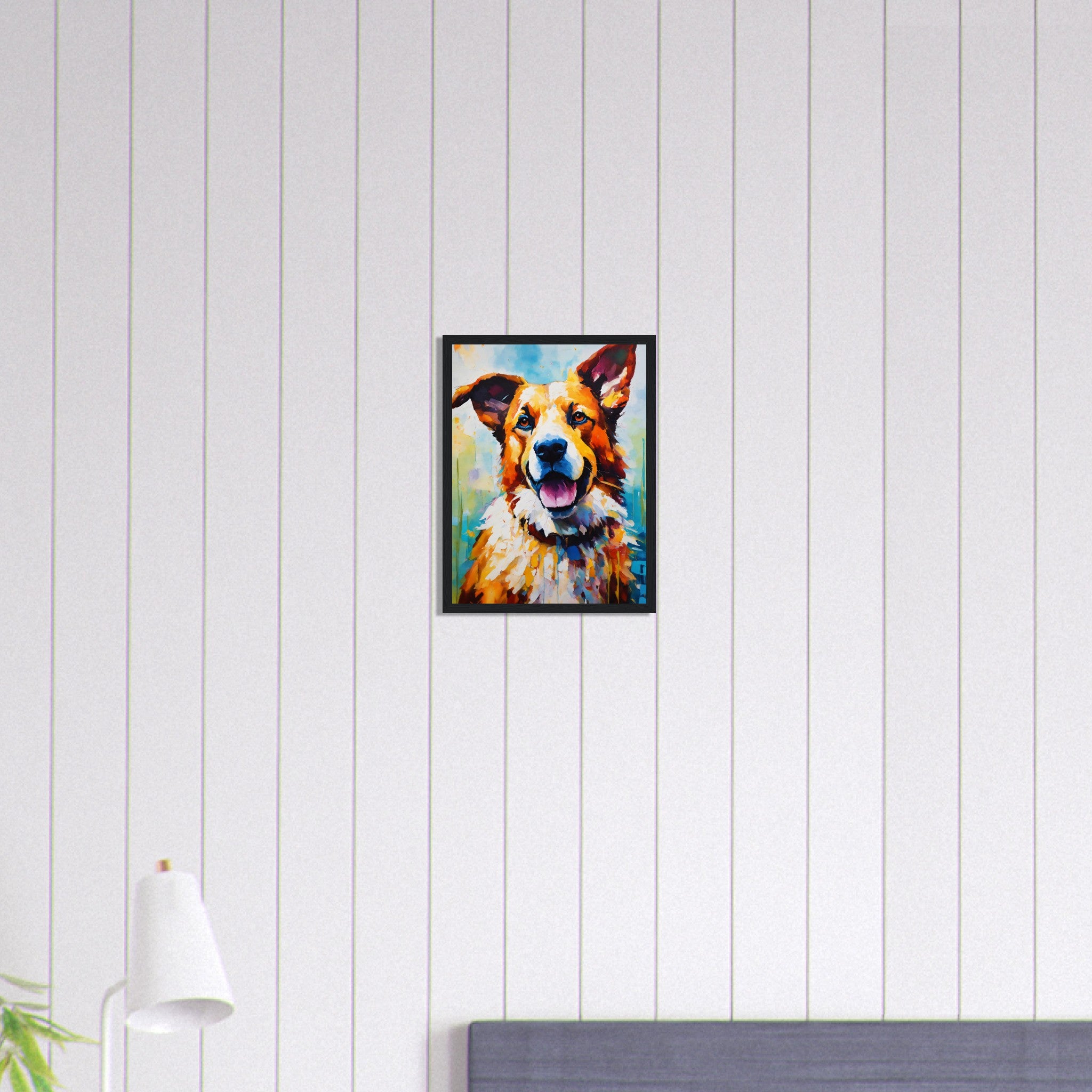 Canvanation Print Material 30x40 cm / 12x16″ Tableau Chien Esprit Joyeux