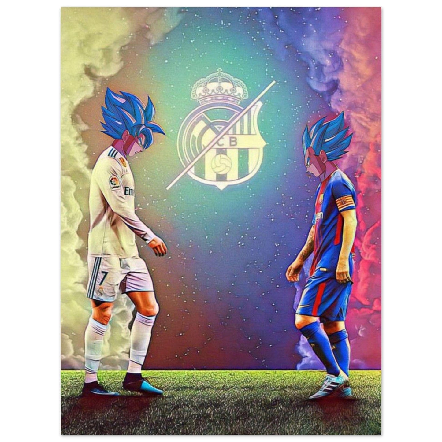 Poster Football Manchester FCB Dragon Ball Z Canvanation