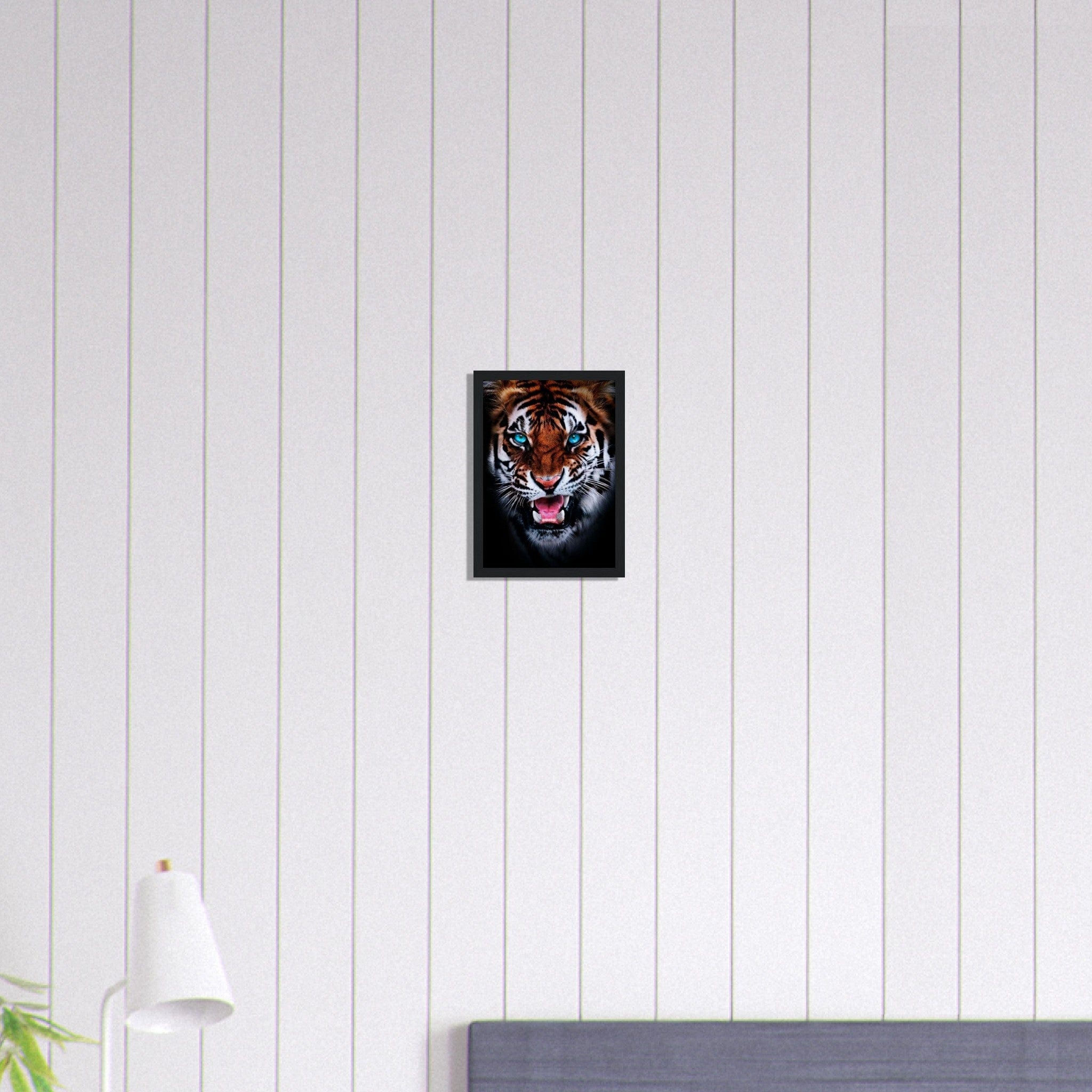 Tableau Tigre Du Bengale Yeux Bleu Canvanation