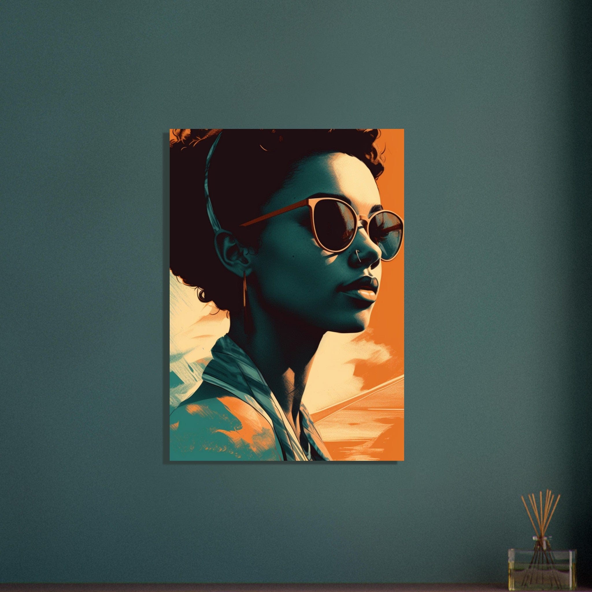 Gelato Print Material Portrait De Femme Peinture Moderne