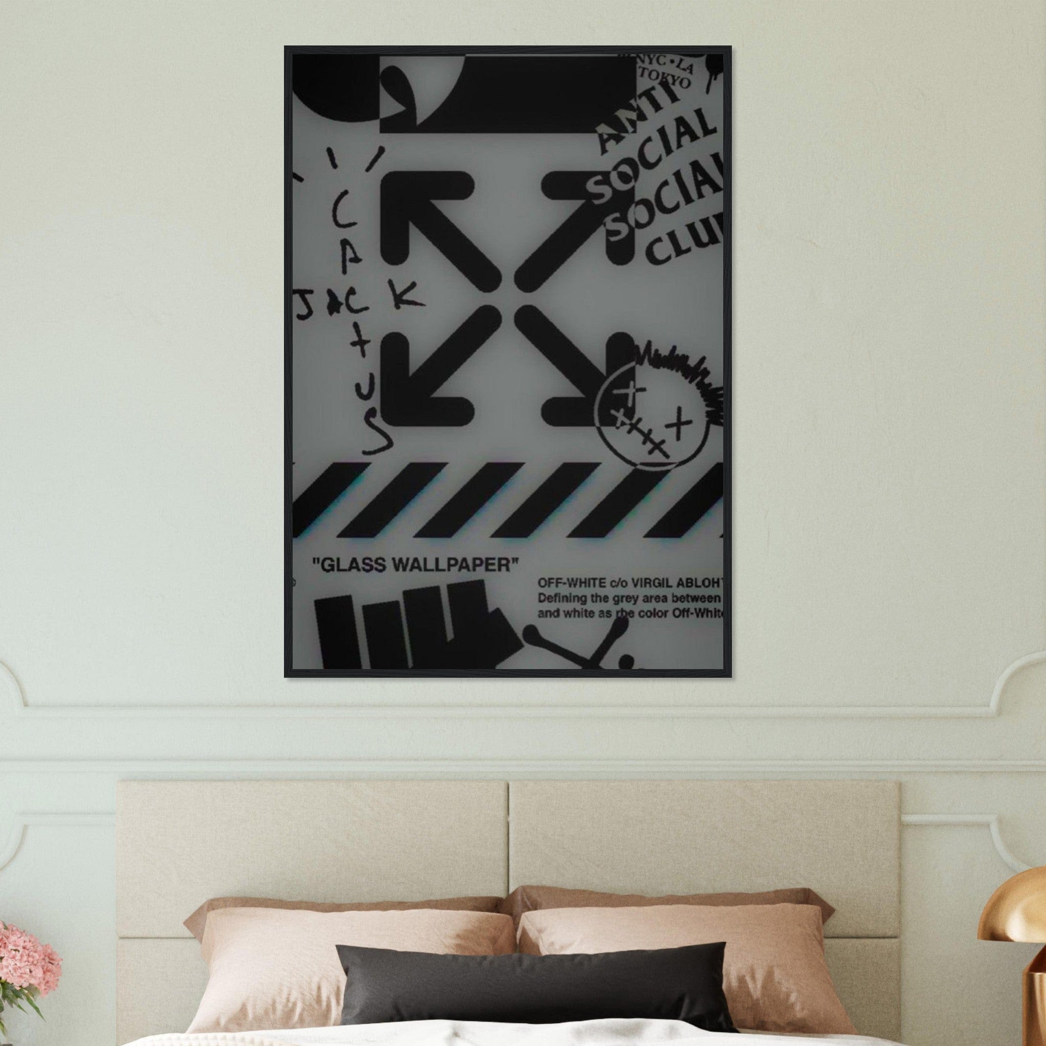 Canvanation Print Material 70x100 cm / 28x40″ Tableau Marque De Luxe Off White Noir