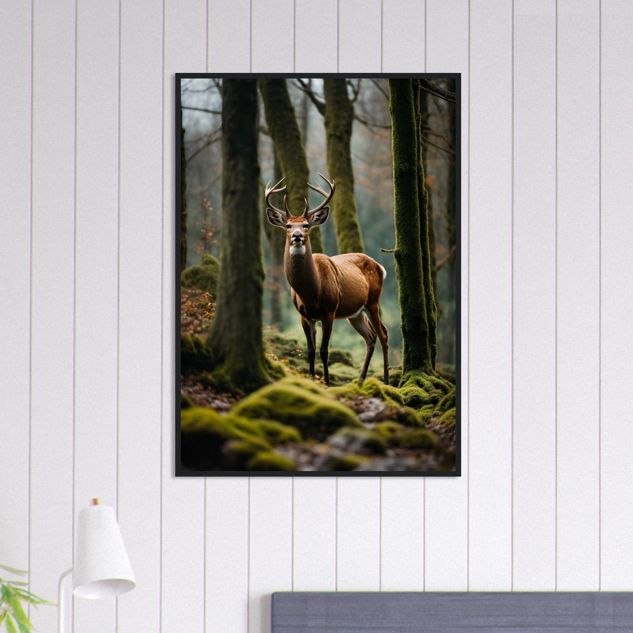 Canvanation Print Material 70x100 cm / 28x40″ Tableau Cerf Dans La Forêt