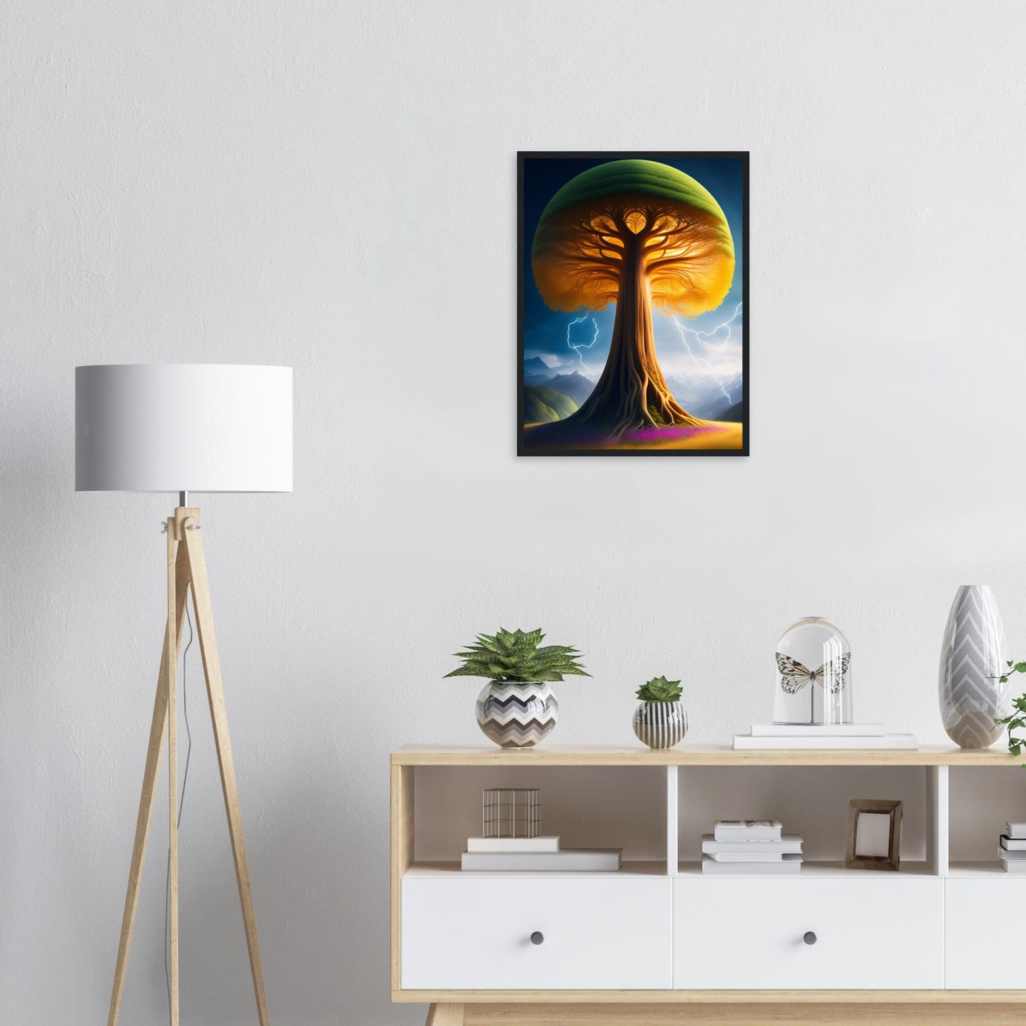 Canvanation Print Material Tableau Arbre De Vie Orange