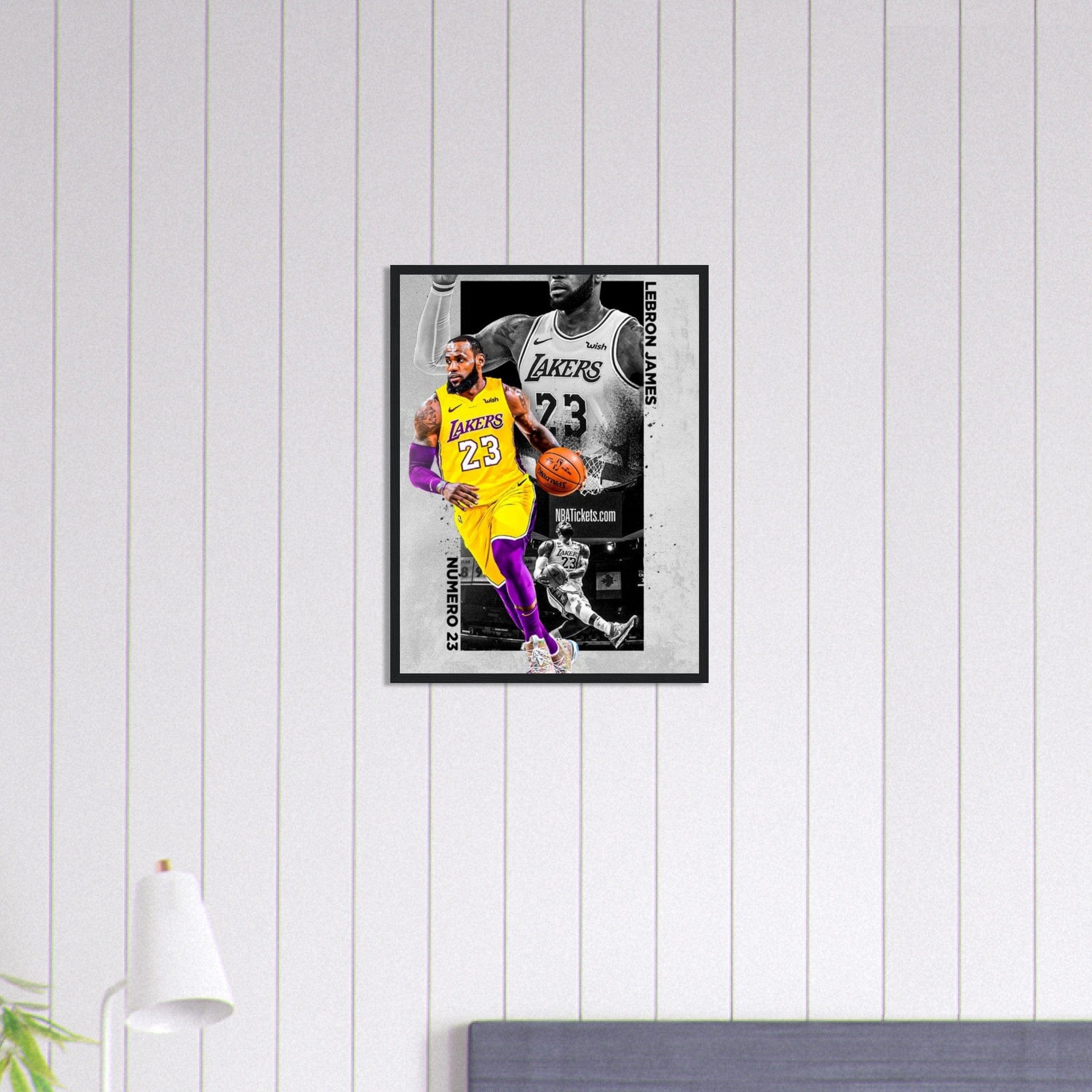 Canvanation Print Material 45x60 cm / 18x24″ Tableau Basket Laker Lebron James