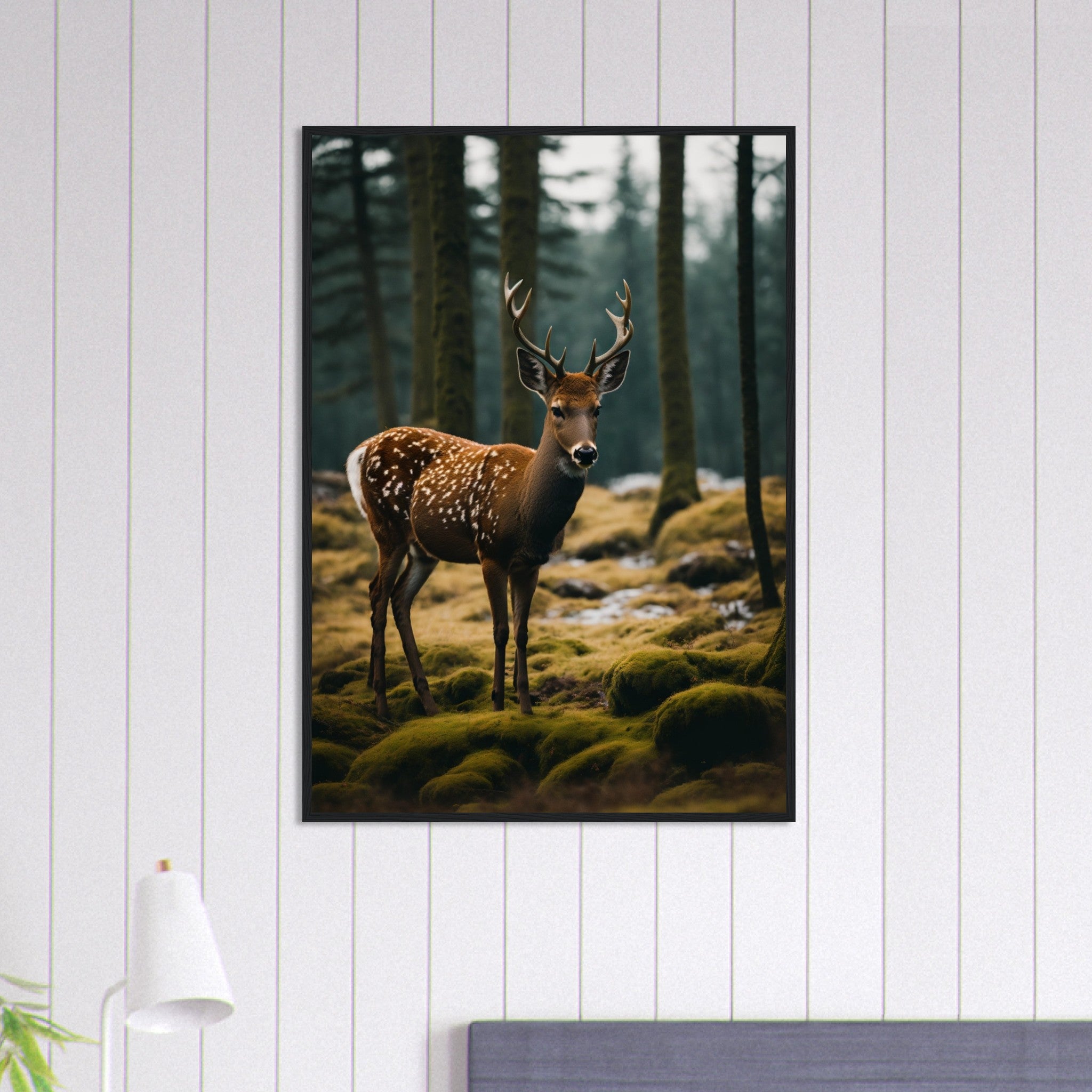 Canvanation Print Material 70x100 cm / 28x40″ Tableau Cerf Dans La Forêt