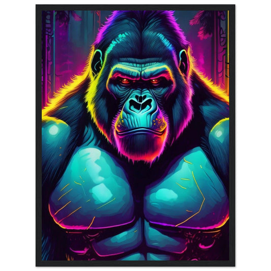 Tableau Gorille Multicolore - Canvanation