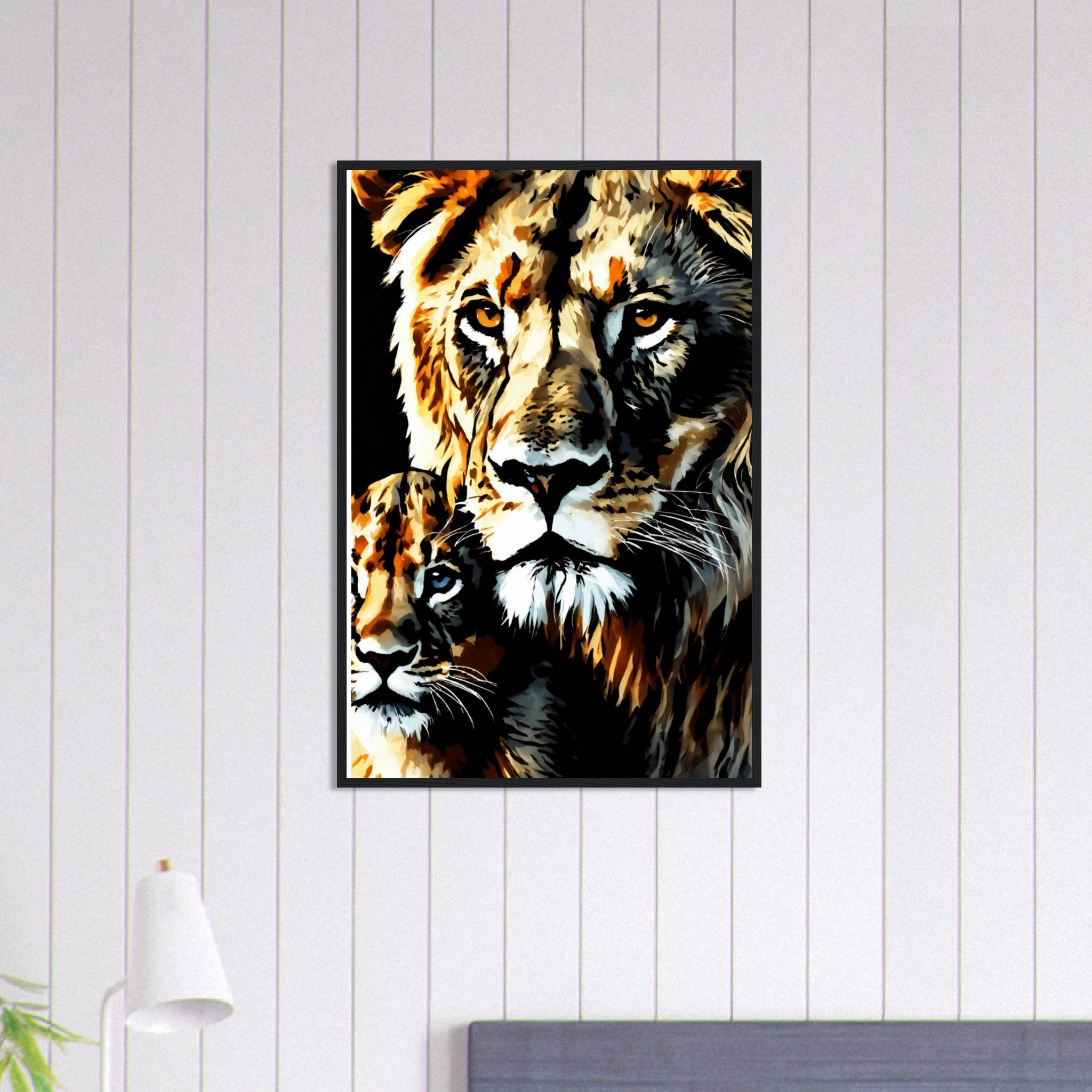 Canvanation Print Material 60x90 cm / 24x36″ Tableau Lionceau Éclat De Jeunesse