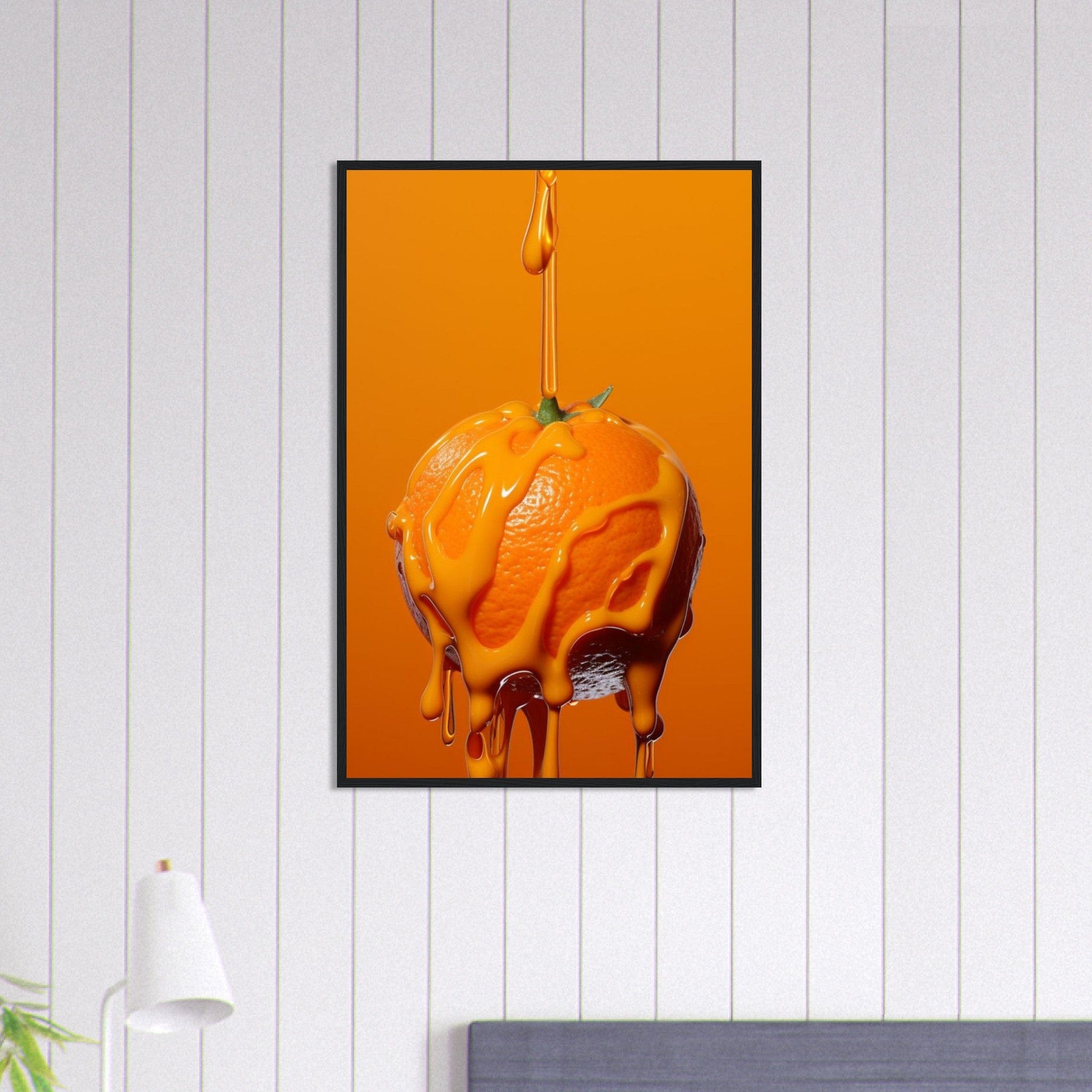 Canvanation Print Material 60x90 cm / 24x36″ Tableau Cusine Orange Fond