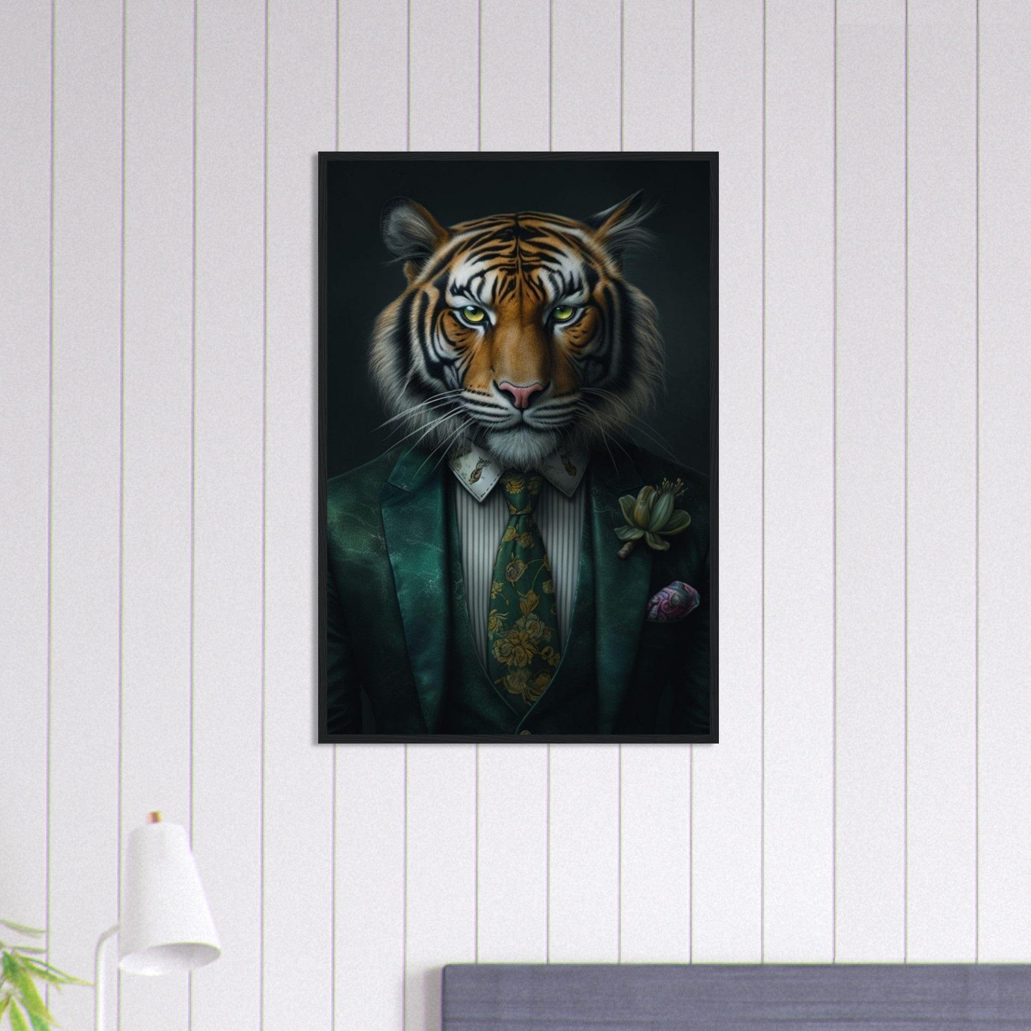 Canvanation Print Material 60x90 cm / 24x36″ Tableau Tigre en Costard