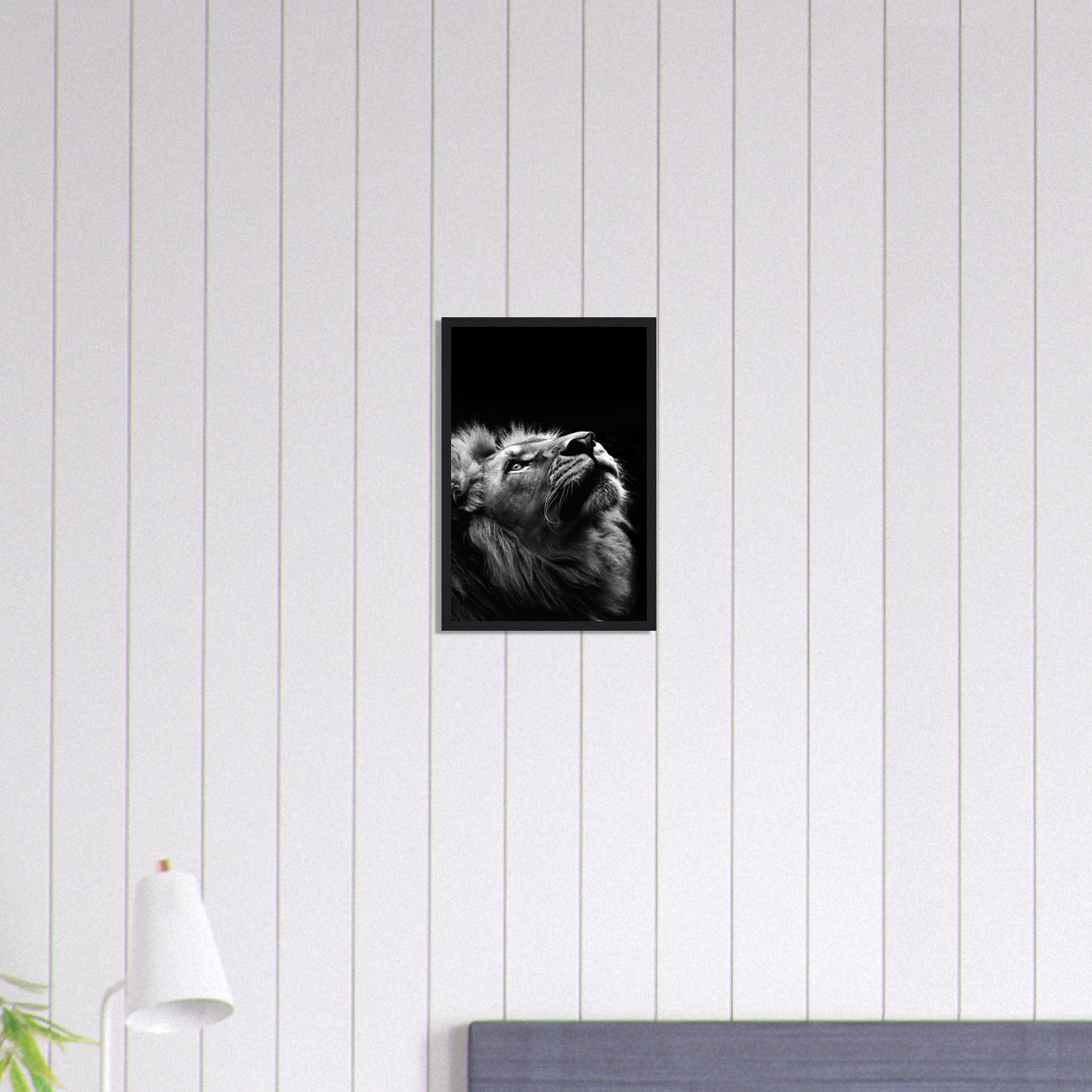 Canvanation Print Material 30x45 cm / 12x18″ Tableau Lion Art Noir