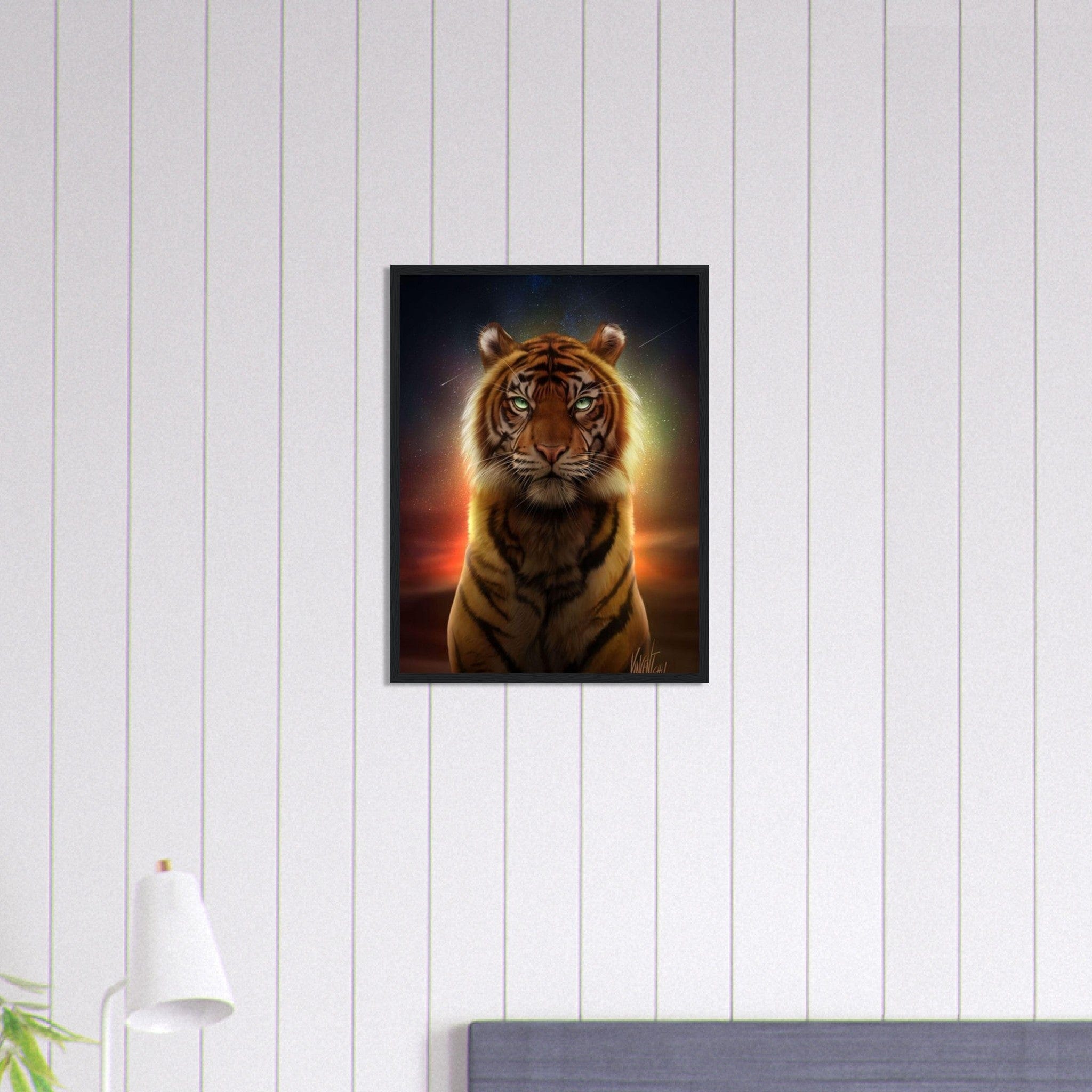 Tableau Tigre Coucher du Soleil Canvanation