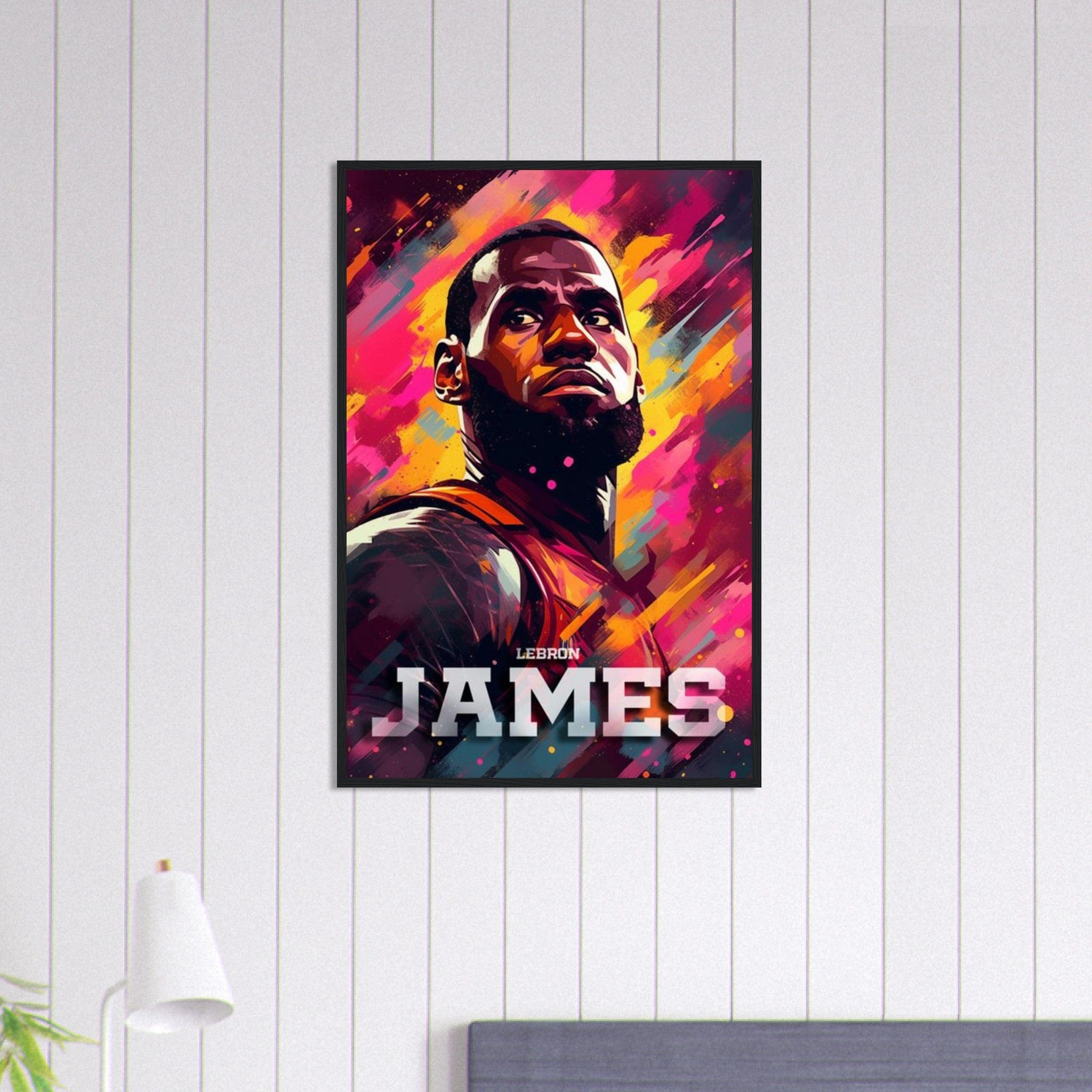 Canvanation Print Material 60x90 cm / 24x36″ Tableau Basket Lebron James Dessin