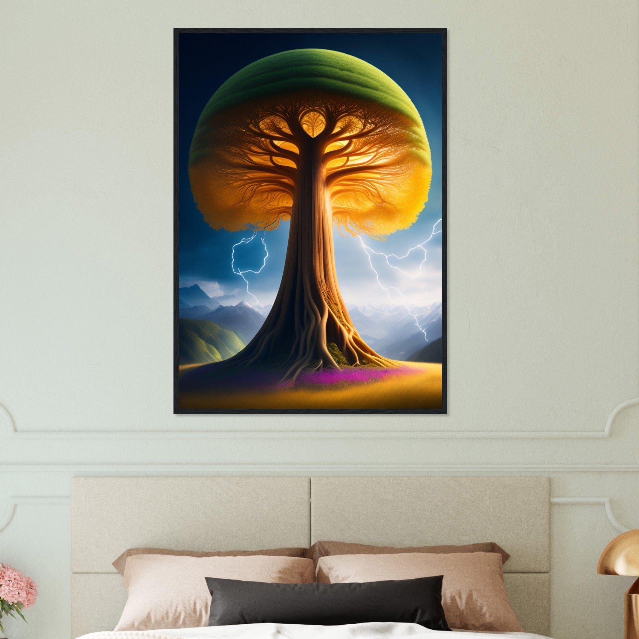 Canvanation Print Material 70x100 cm / 28x40″ Tableau Arbre De Vie Orange