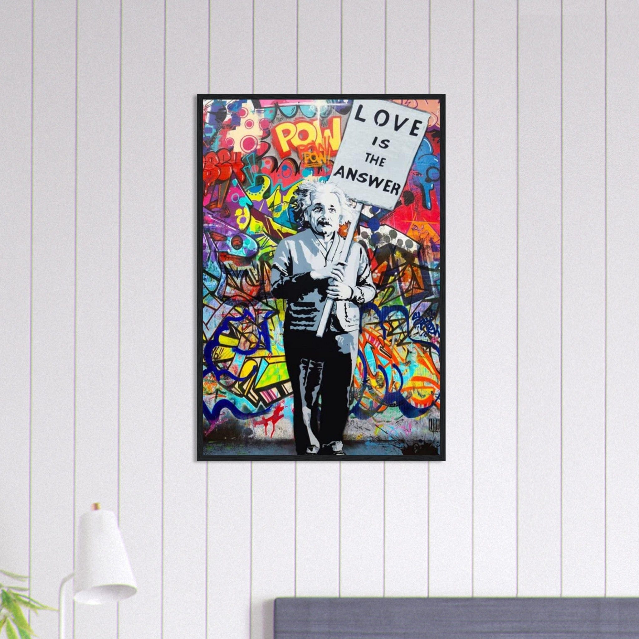 Canvanation Print Material 60x90 cm / 24x36″ Tableau Street Art Einstein