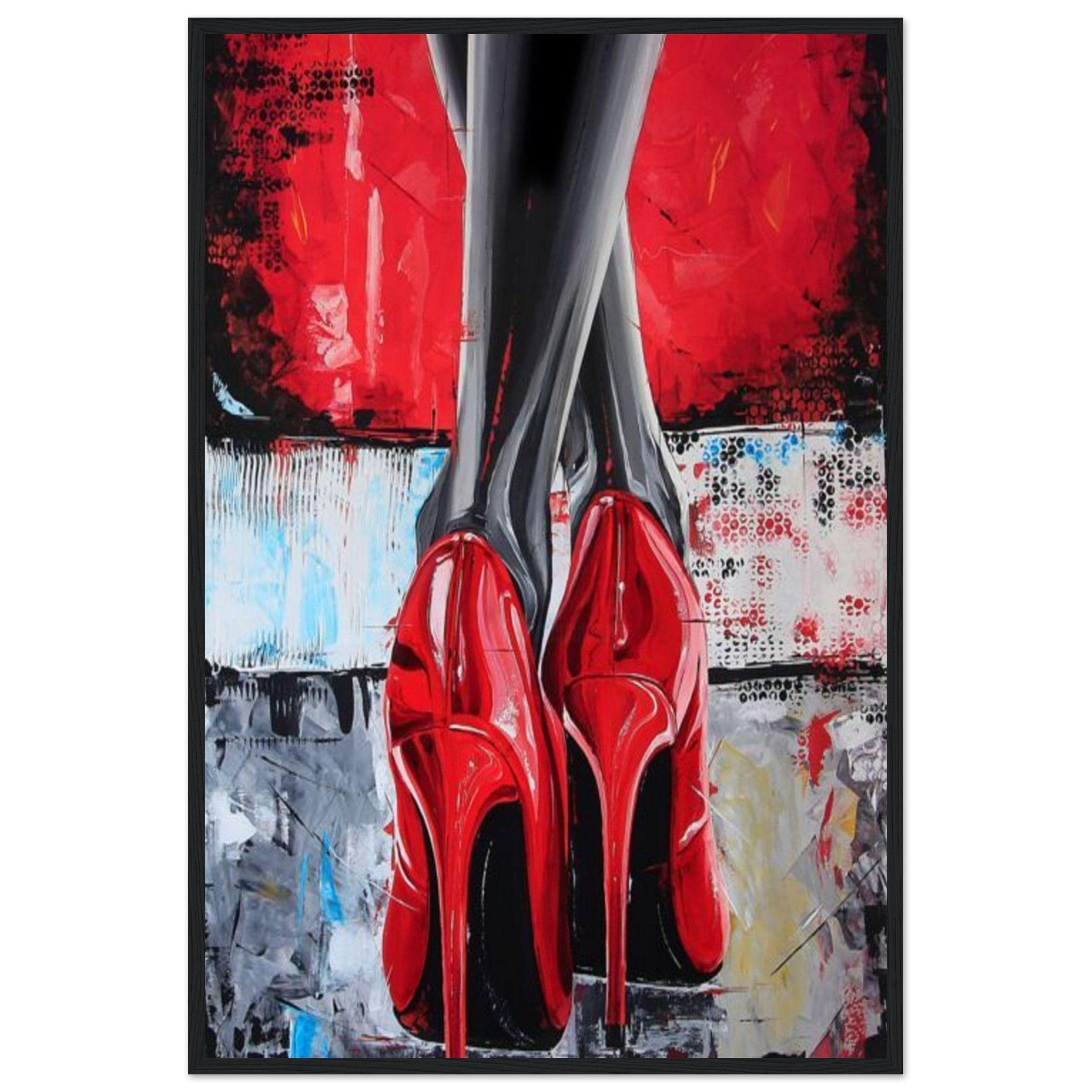 Canvanation Print Material 60x90 cm / 24x36″ / B Tableau Triptyque La Femme Rouge