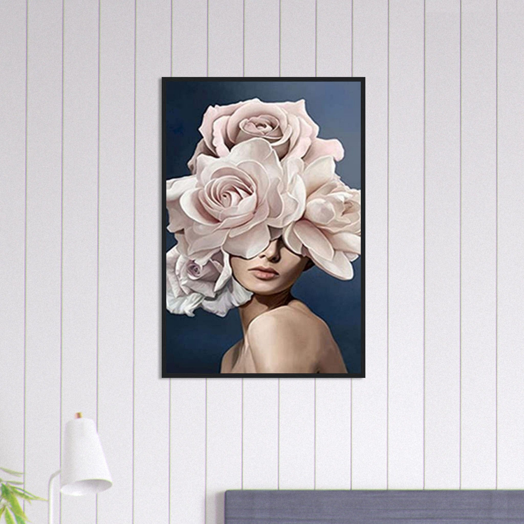 Canvanation Print Material 60x90 cm / 24x36″ Tableau Avec Des Roses Blanc