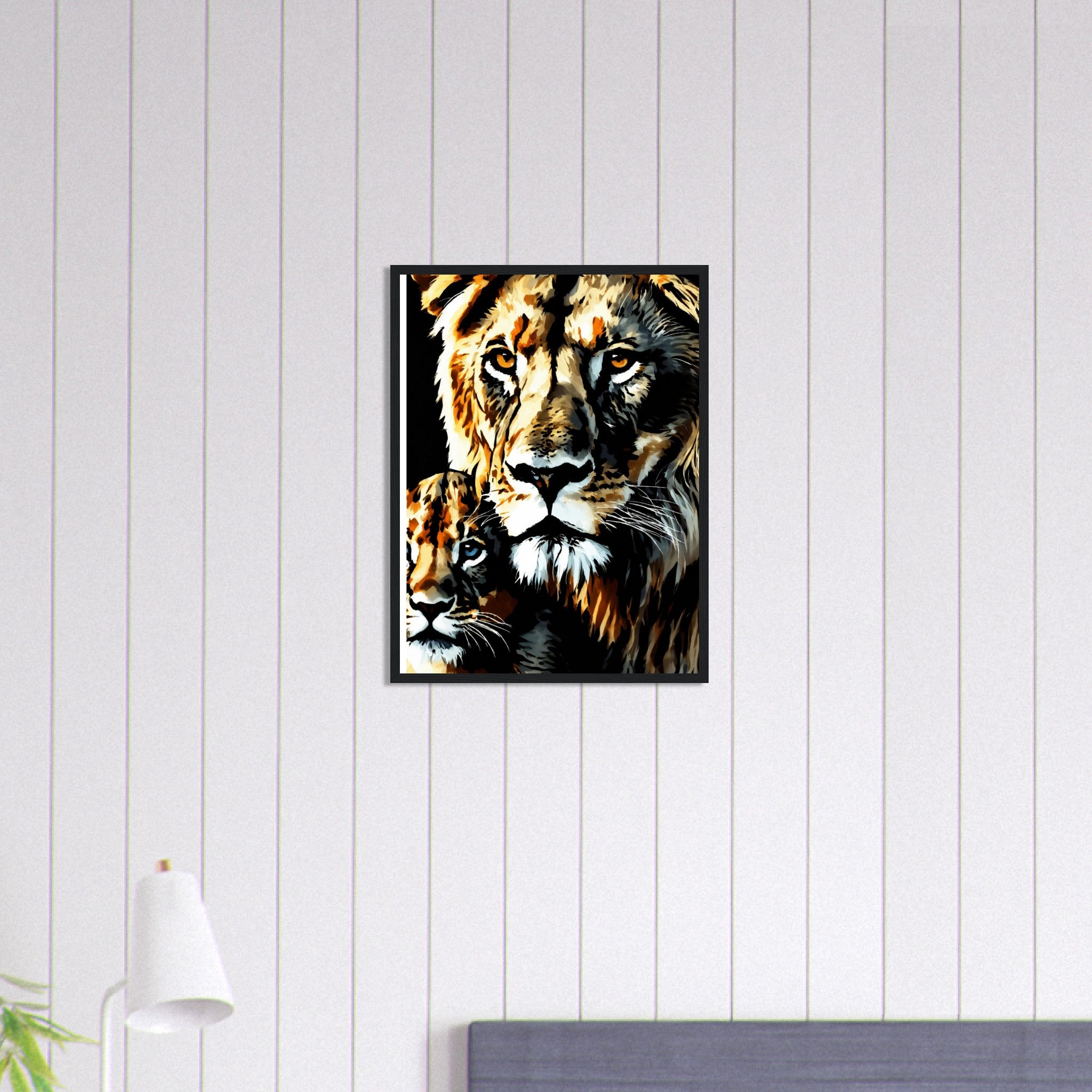 Canvanation Print Material 45x60 cm / 18x24″ Tableau Lionceau Éclat De Jeunesse