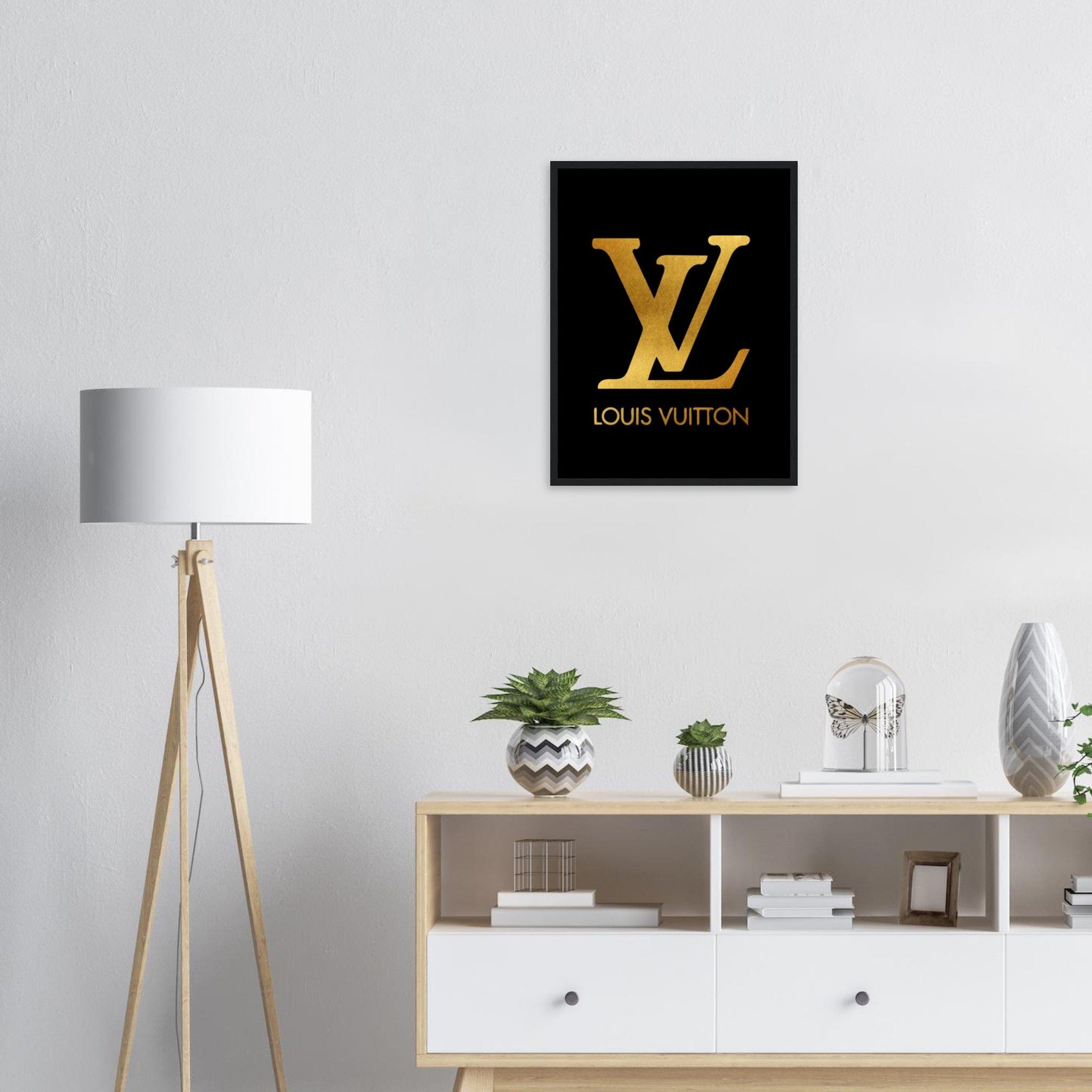 Tableau Marque De Luxe Louis Vuitton Or Canvanation