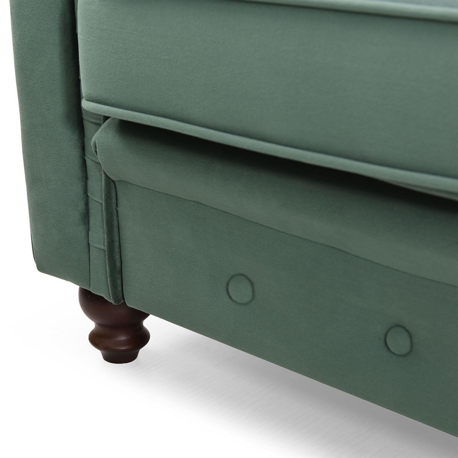 Canapé Chesterfield Confortable 2 places en Velours Vert