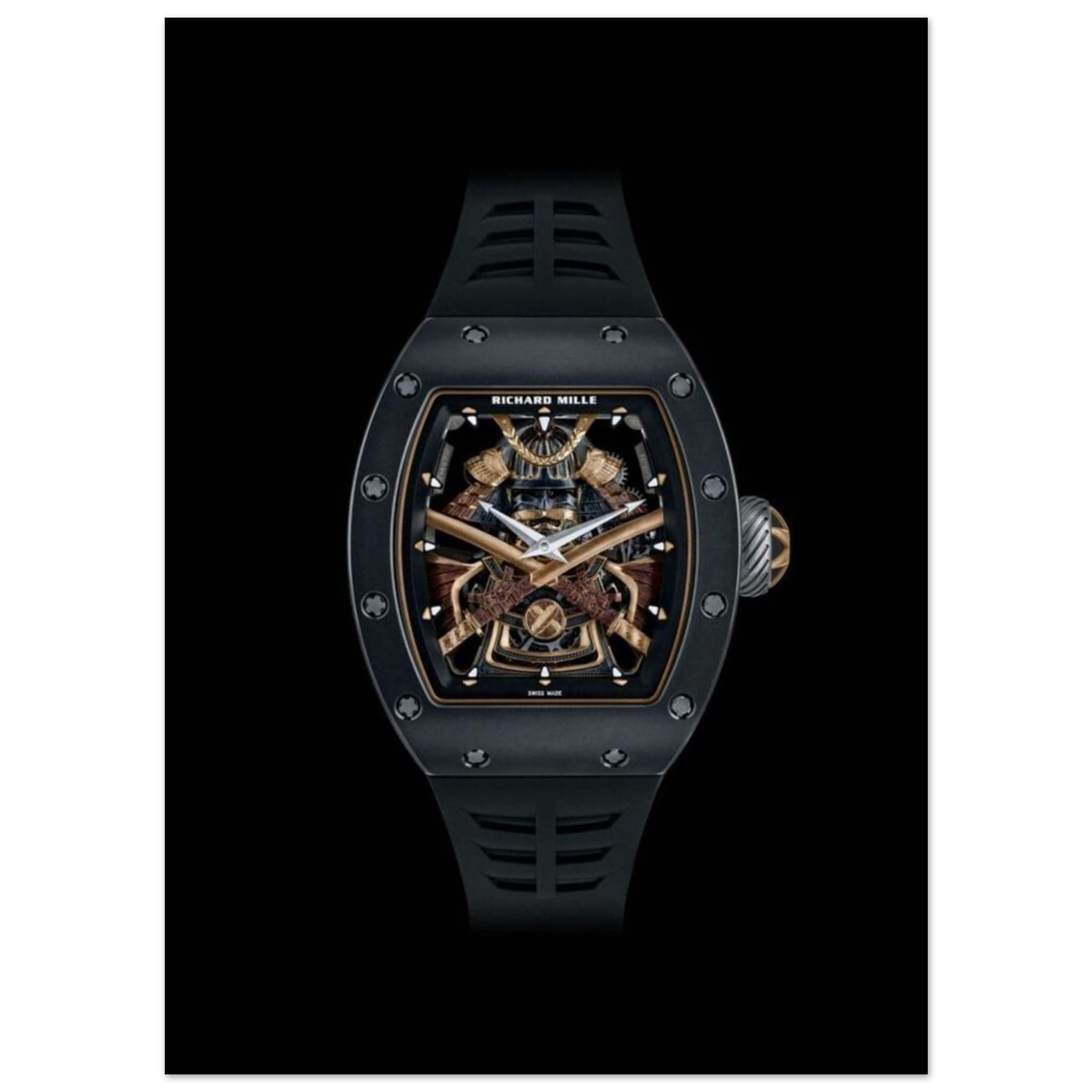 Canvanation Print Material 13x18 cm / 5x7″ Poster Richard Mille Montre Or Médiéval