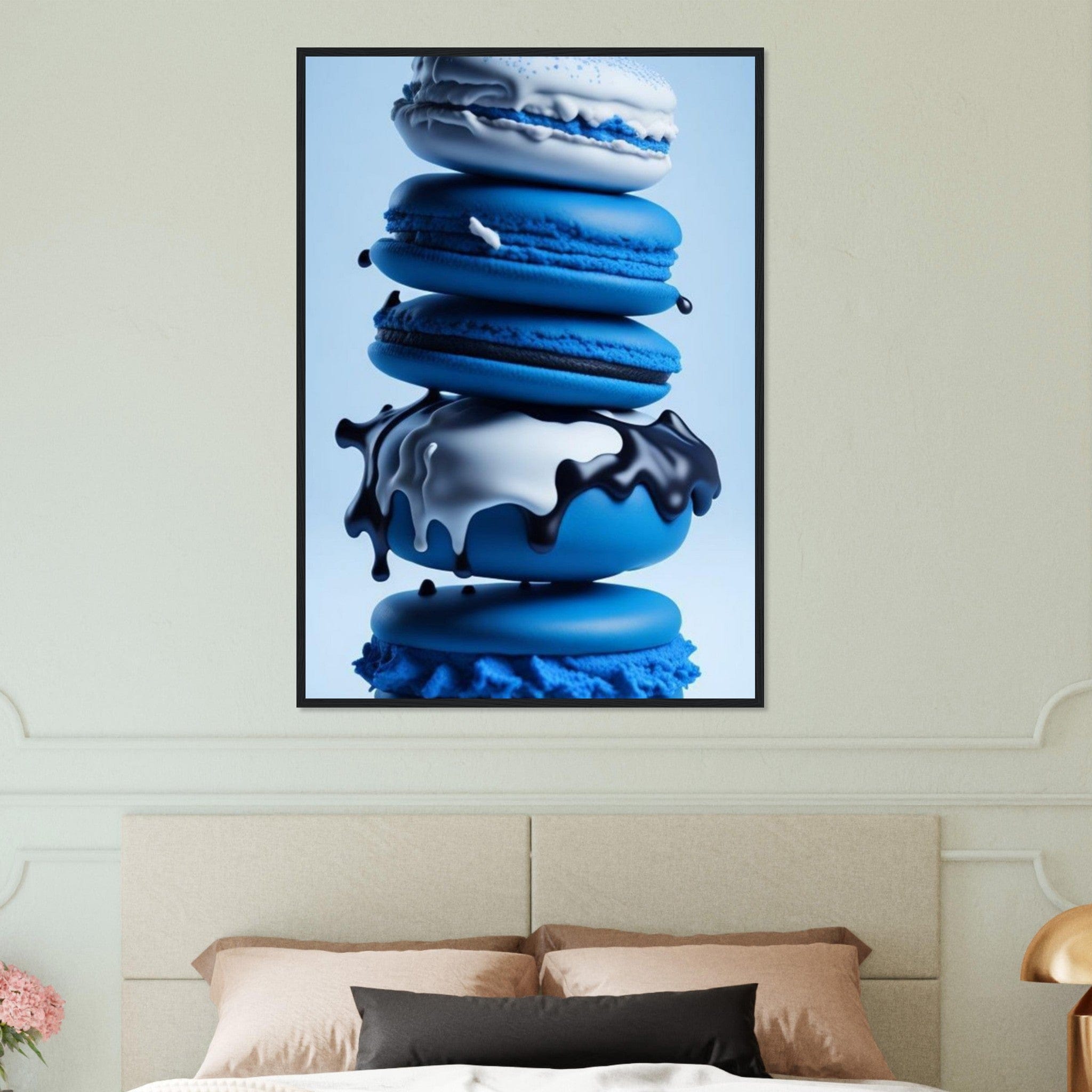 Canvanation Print Material Tableau Cuisine Macaron Bleu