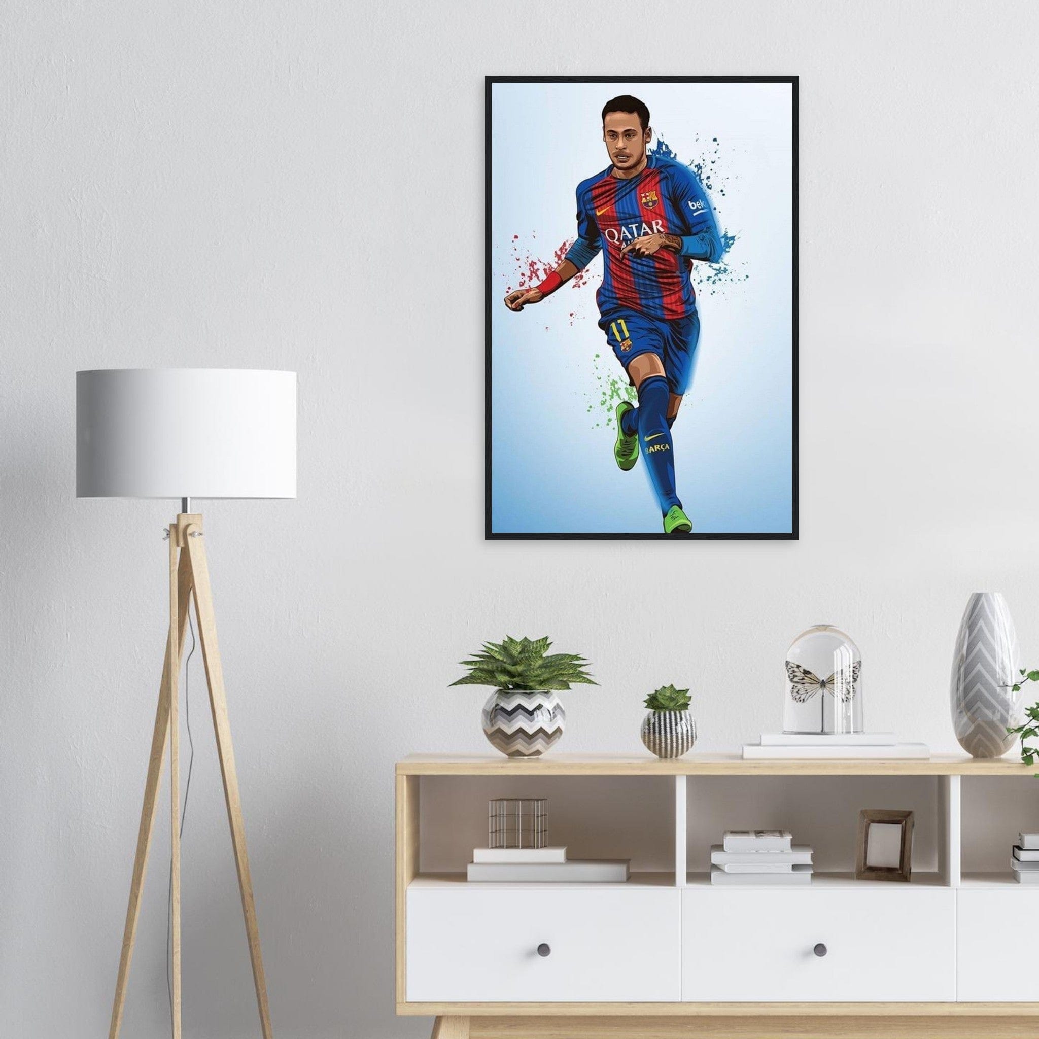 Tableau Joueur De Foot Neymar Qatar Canvanation