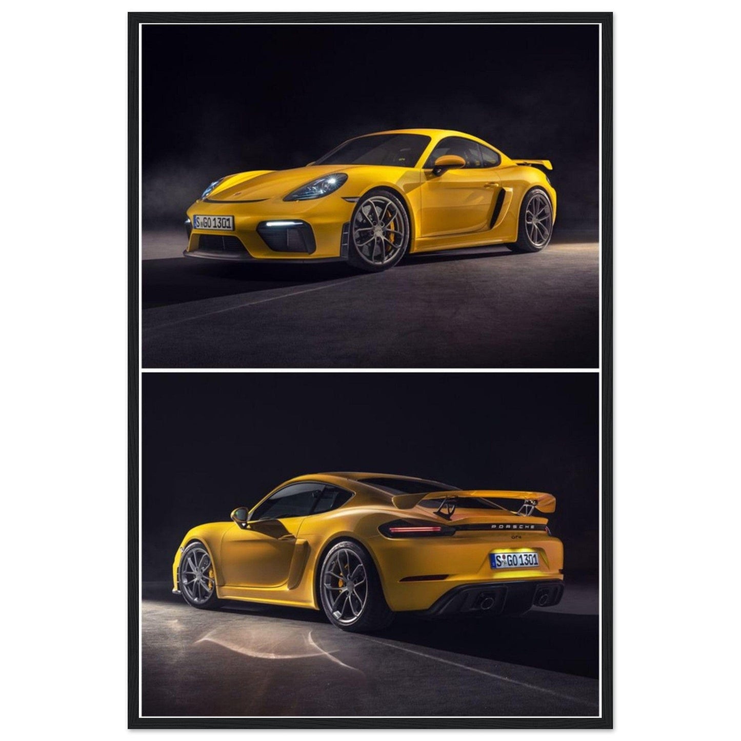 Tableau Porsche Jaune - Canvanation