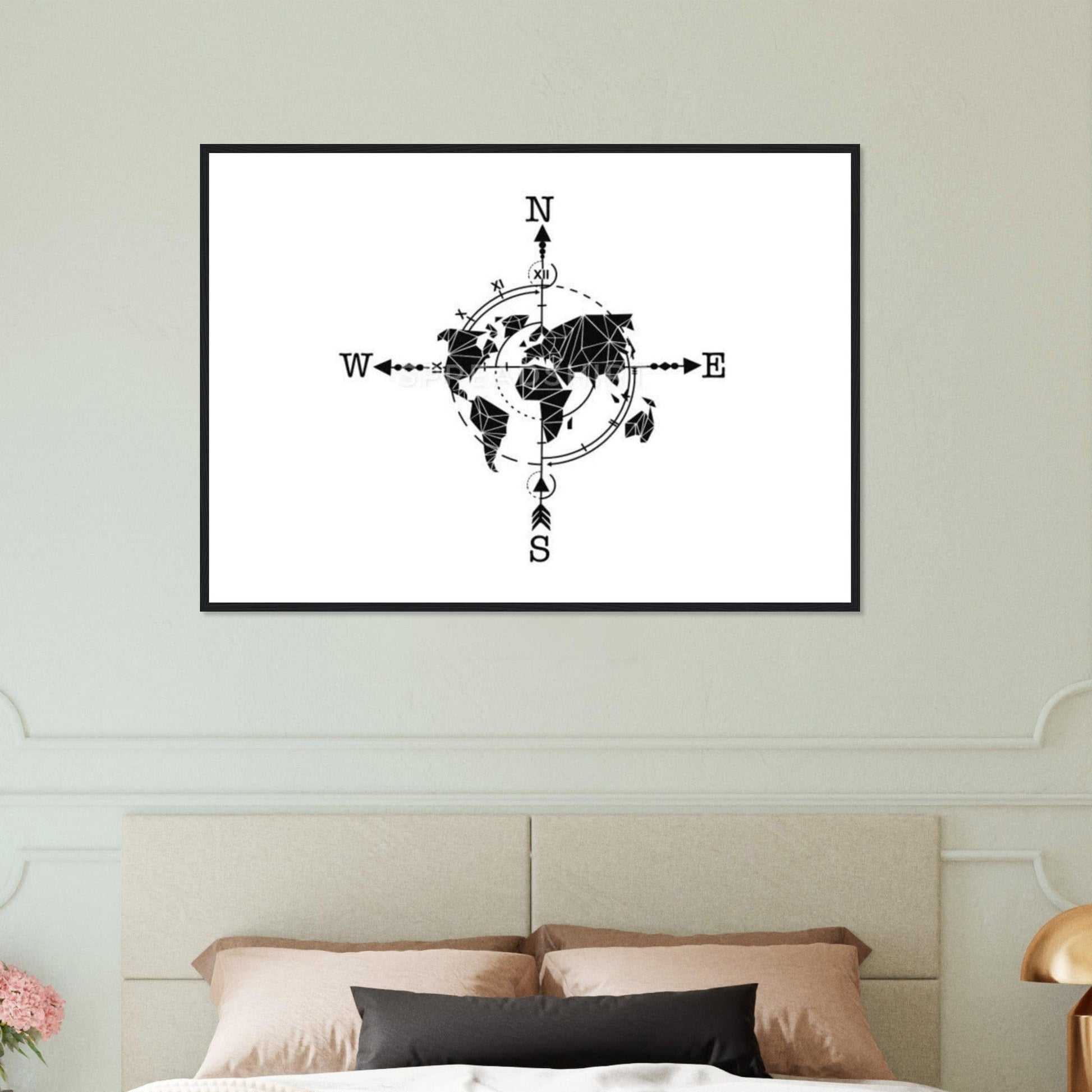 Tableau Planisphere Du Monde - Rêves Cartographiques Canvanation