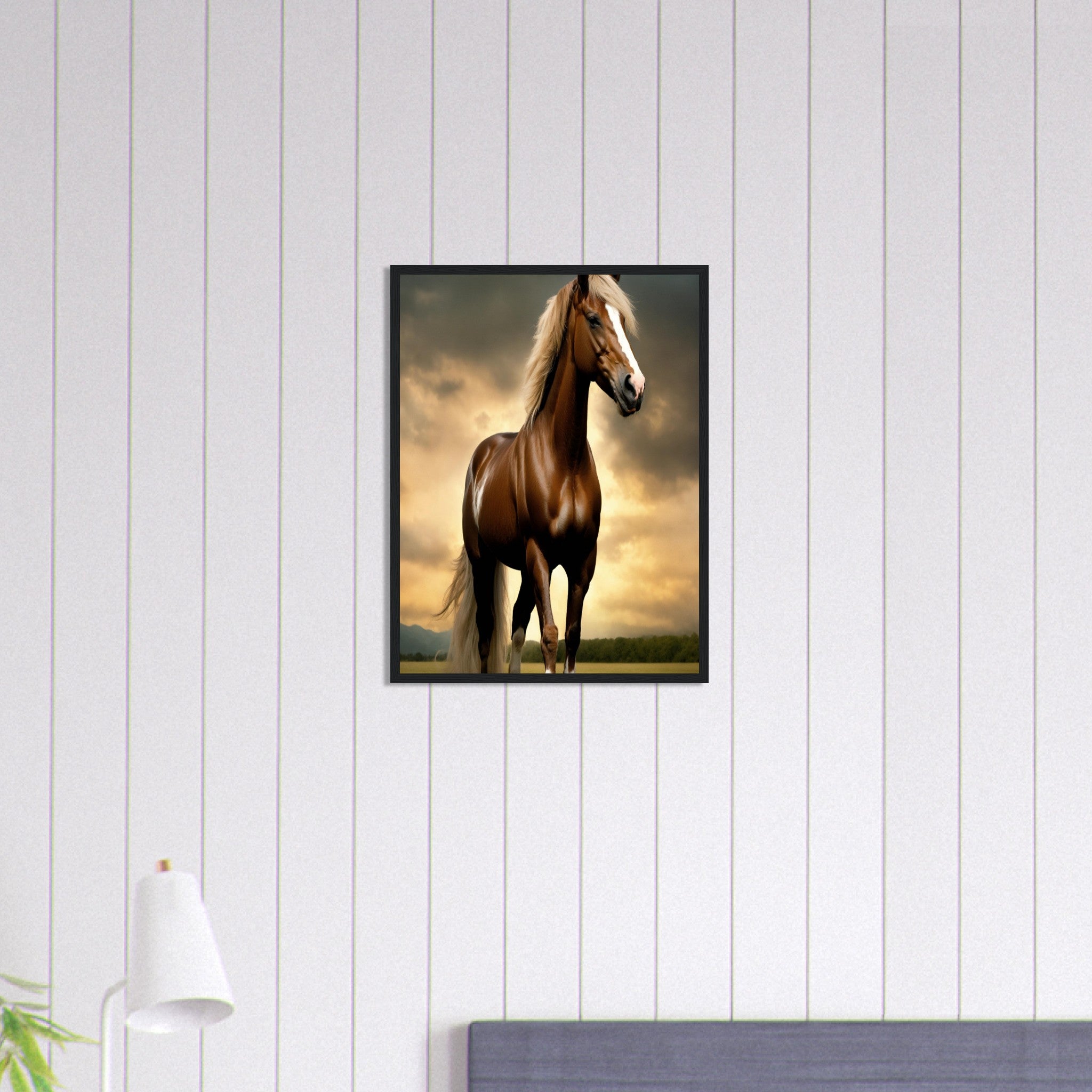 Canvanation Print Material 45x60 cm / 18x24″ Tableau Cheval Horizon Équestre