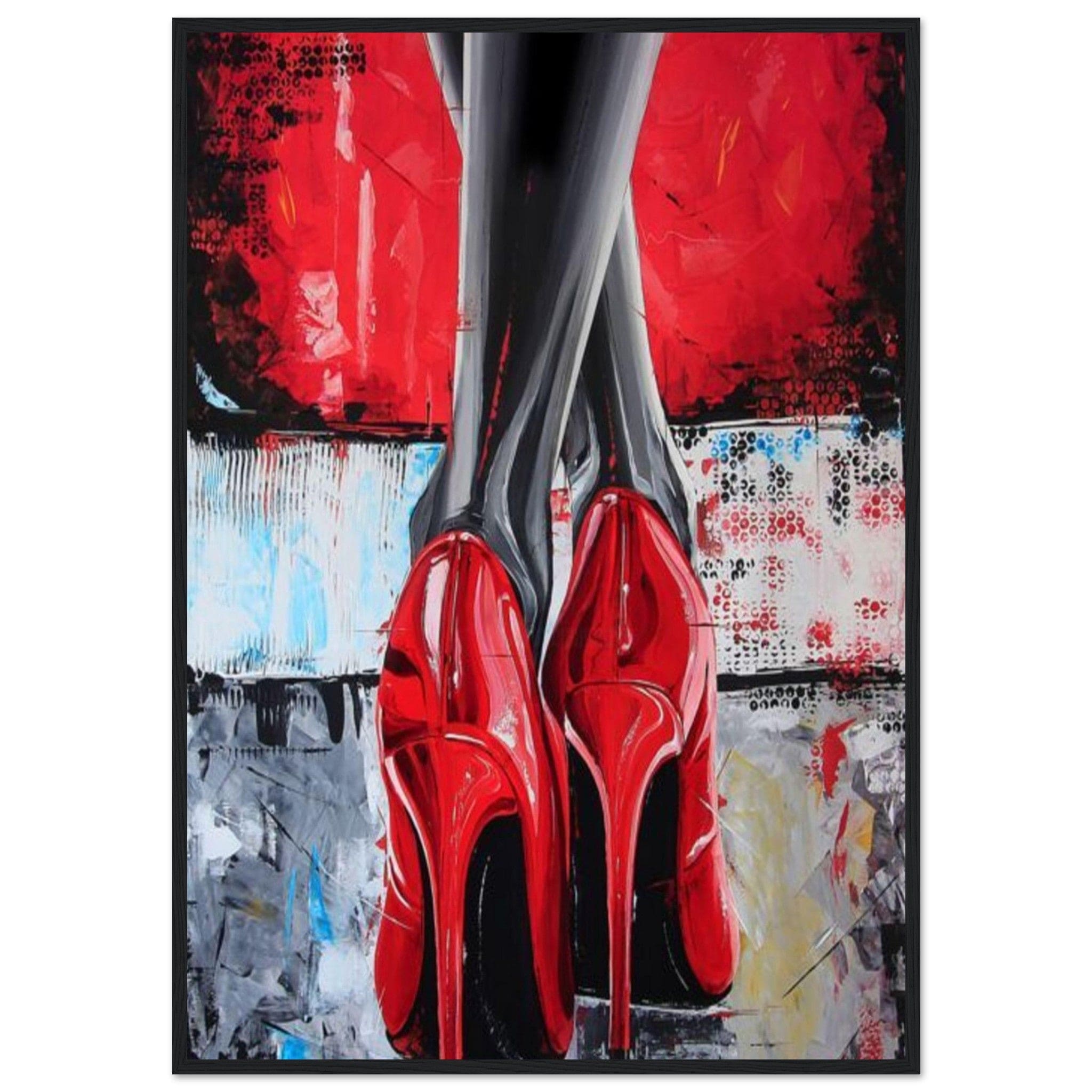 Canvanation Print Material 70x100 cm / 28x40″ / B Tableau Triptyque La Femme Rouge