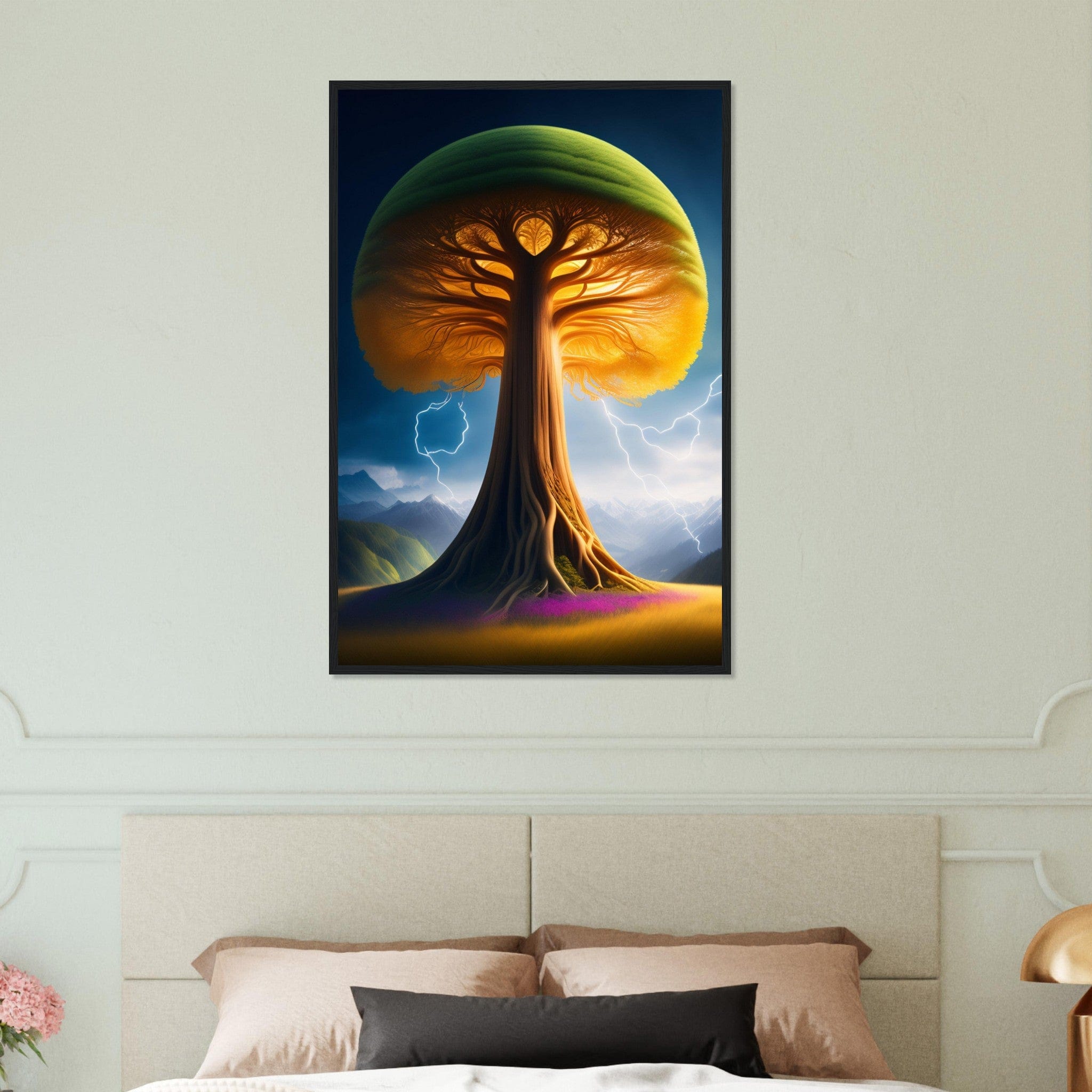 Canvanation Print Material 60x90 cm / 24x36″ Tableau Arbre De Vie Orange