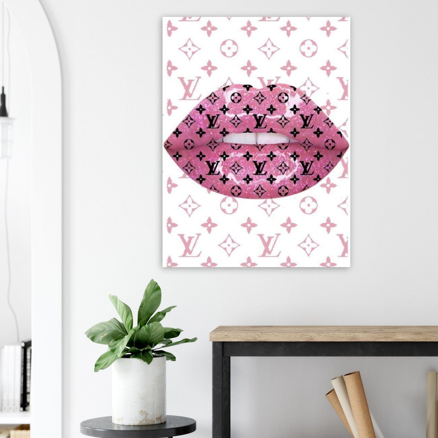 Gelato Print Material 75x100 cm / 30x40″ Affiche Louis Vuitton Levre Rose