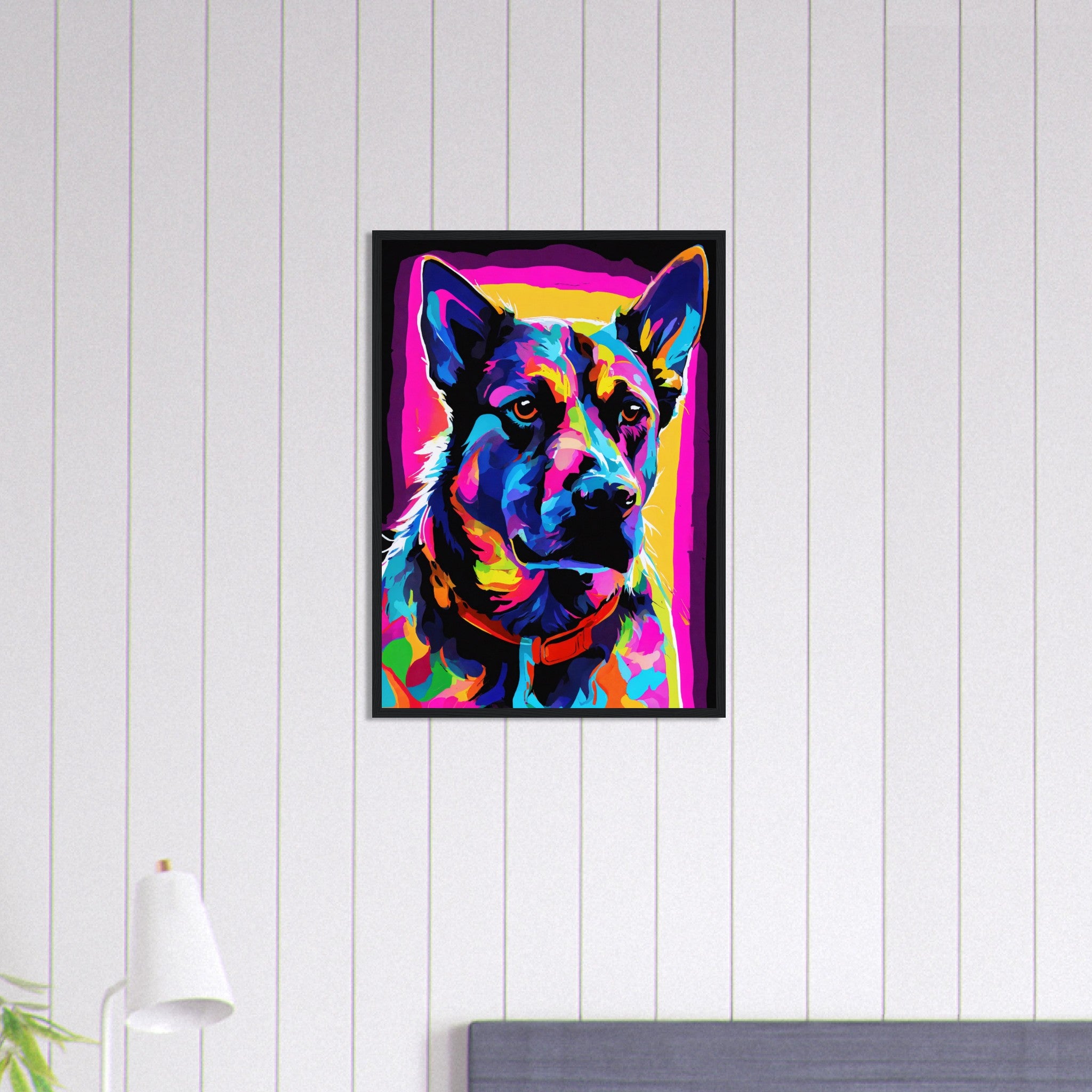 Canvanation Print Material 50x70 cm / 20x28″ Tableau Chien Câlin Matinal