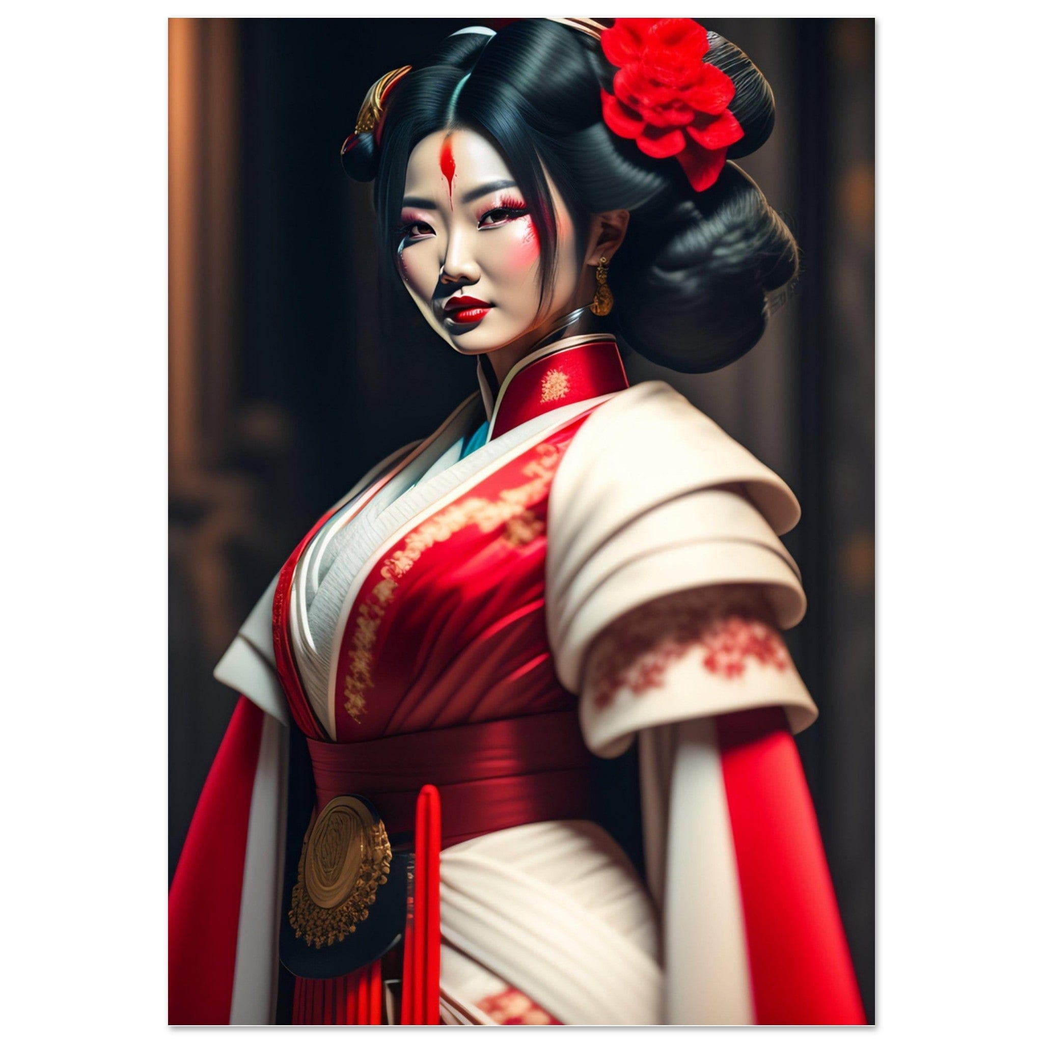 Poster Japon Geisha Femme Ancienne Canvanation