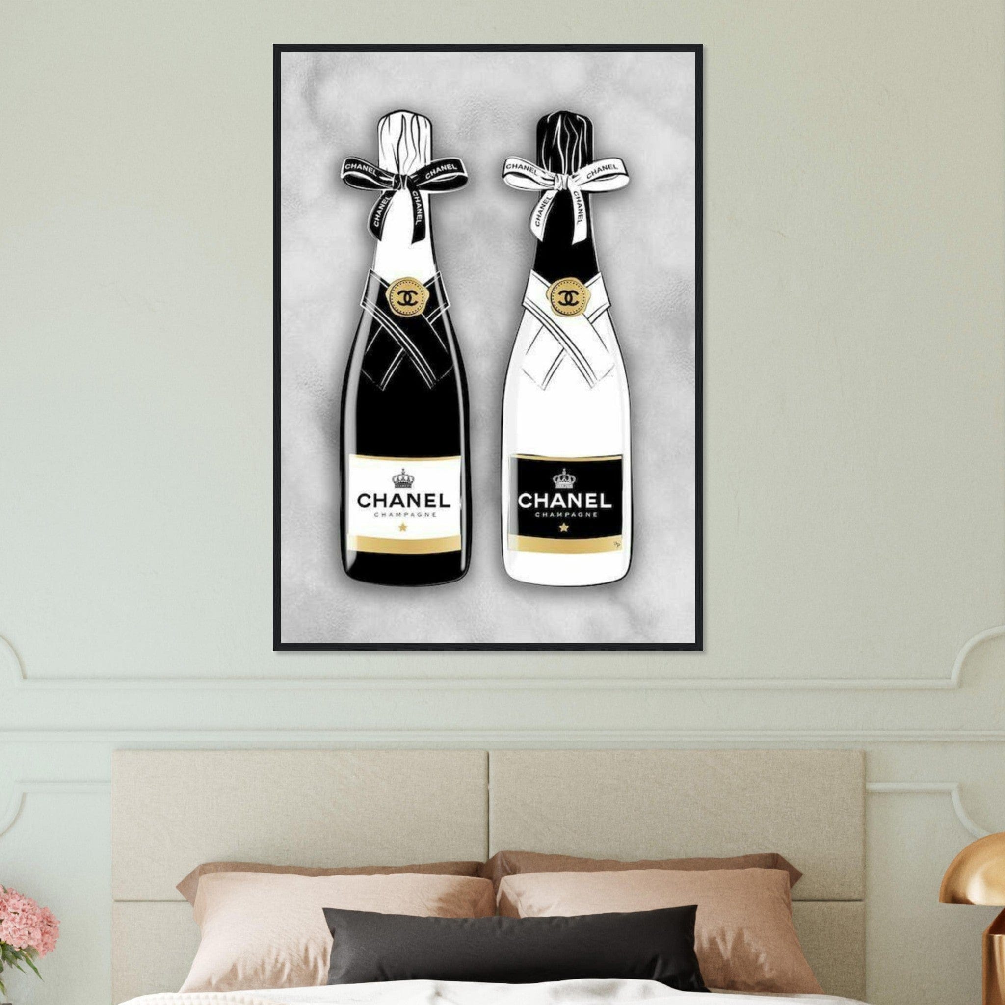 Canvanation Print Material Tableau Pop Art Luxe Champagne Chanel