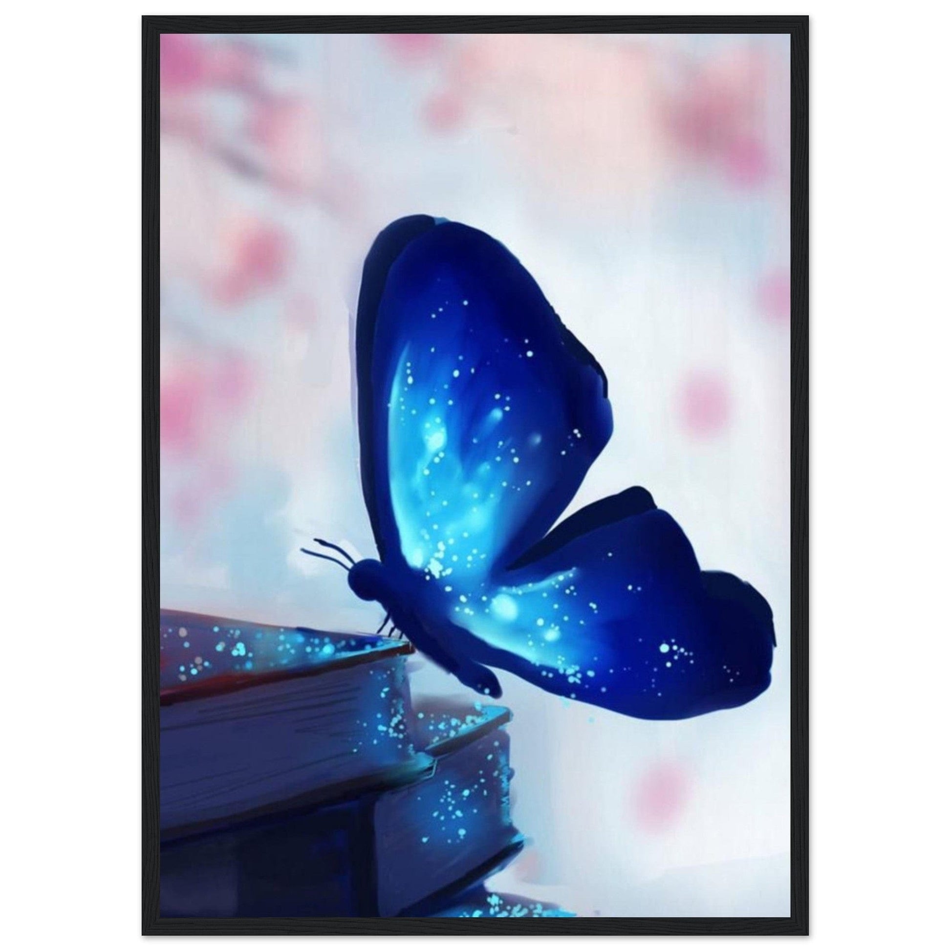 Tableau Peinture Papillon Bleu - Canvanation