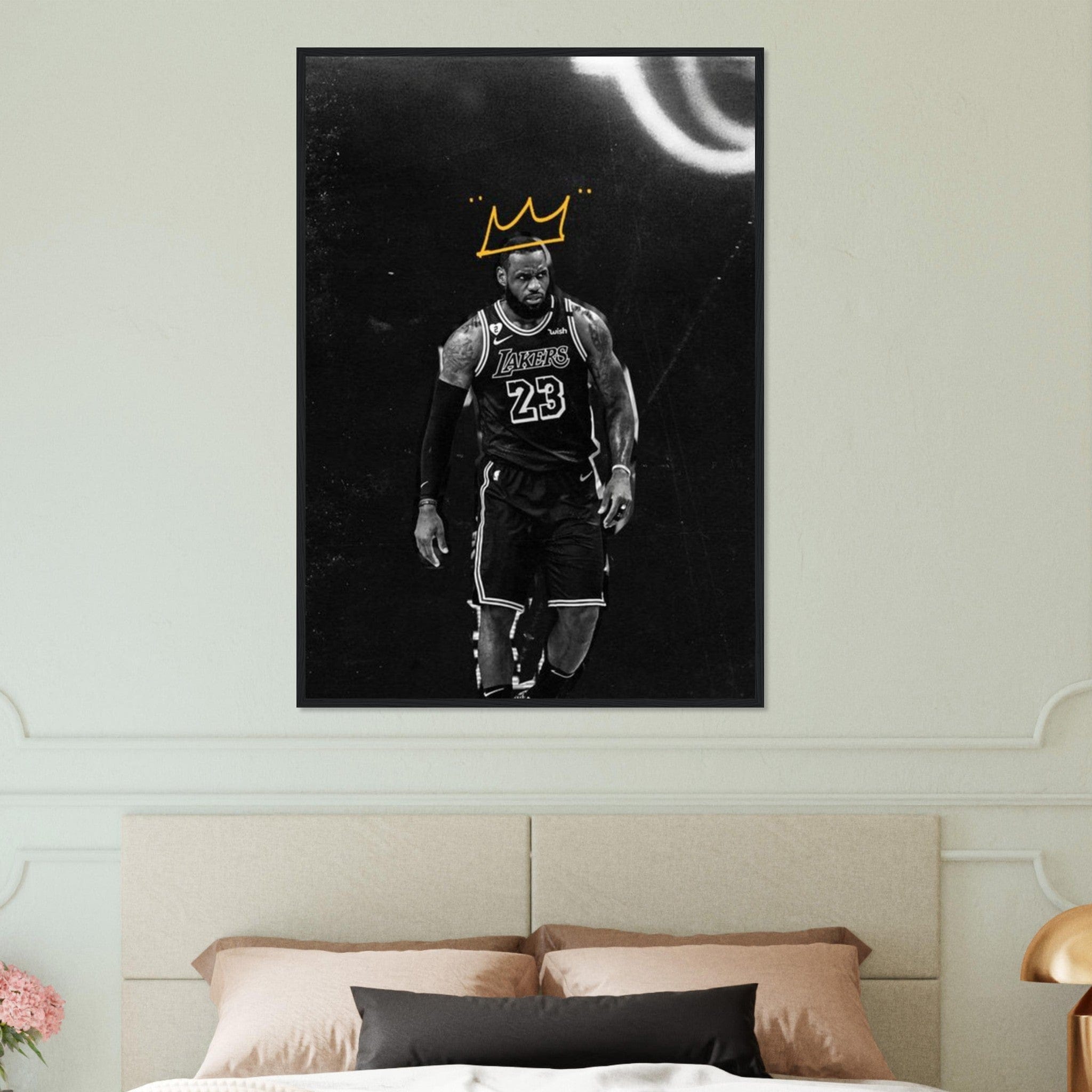 Canvanation Print Material Tableau Basket Lebron James Laker 23