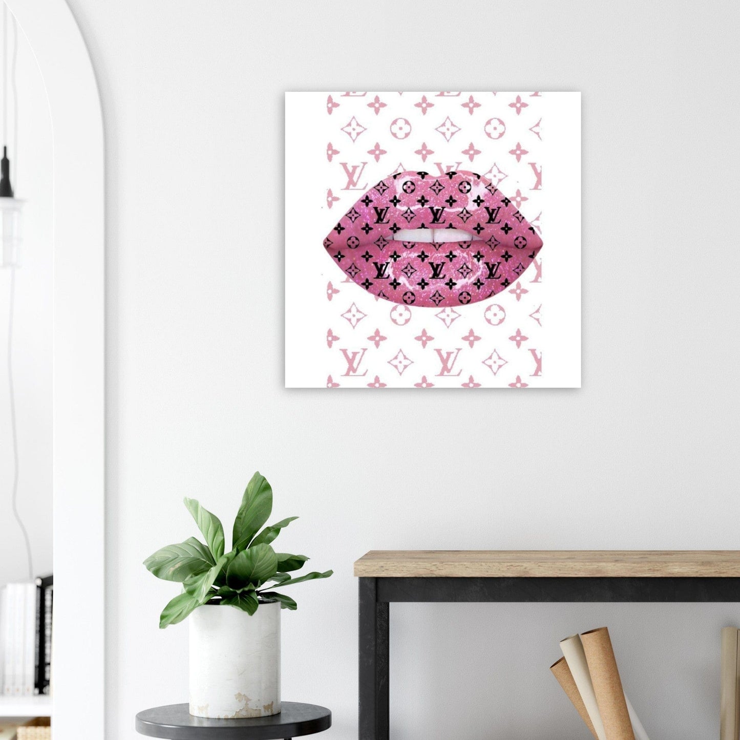 Gelato Print Material 70x70 cm / 28x28″ Affiche Louis Vuitton Levre Rose