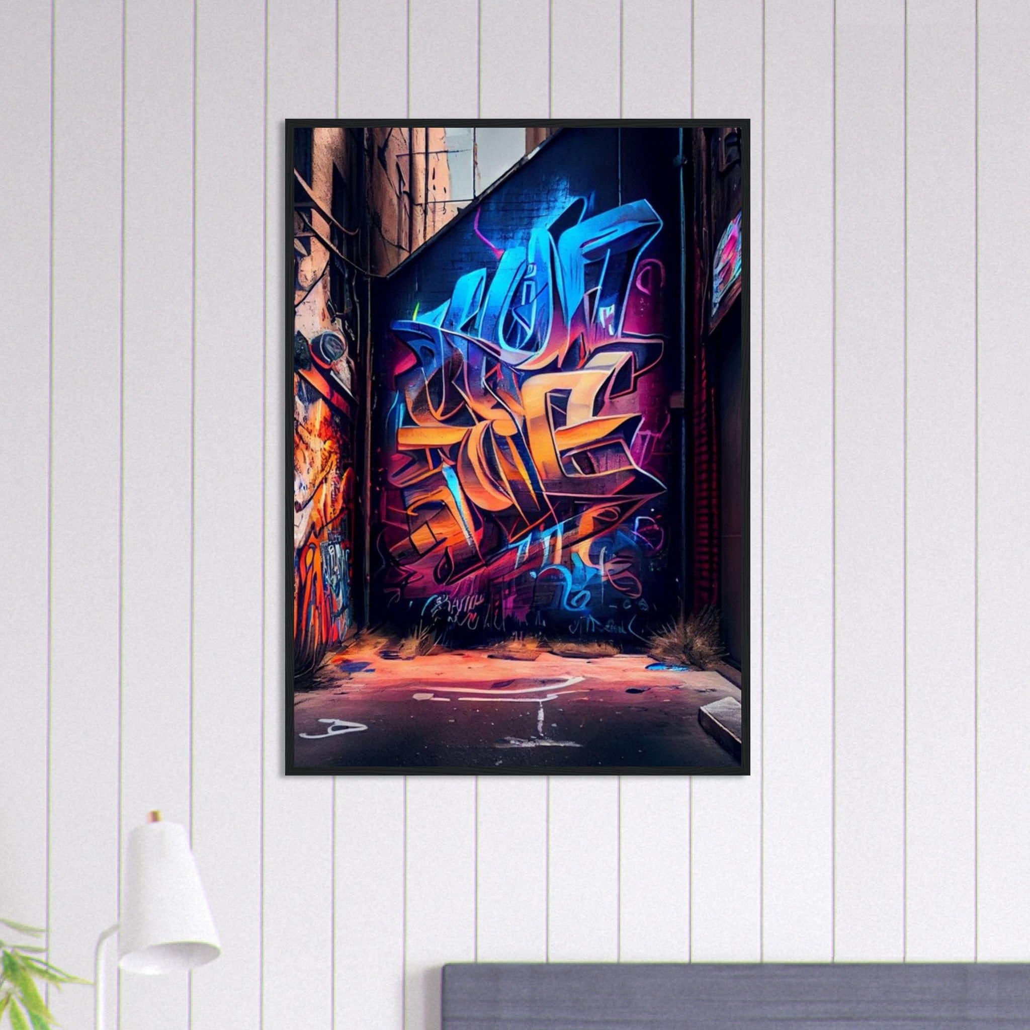 Canvanation Print Material 70x100 cm / 28x40″ Tableau Street Art Graffiti Bleu Et Orange