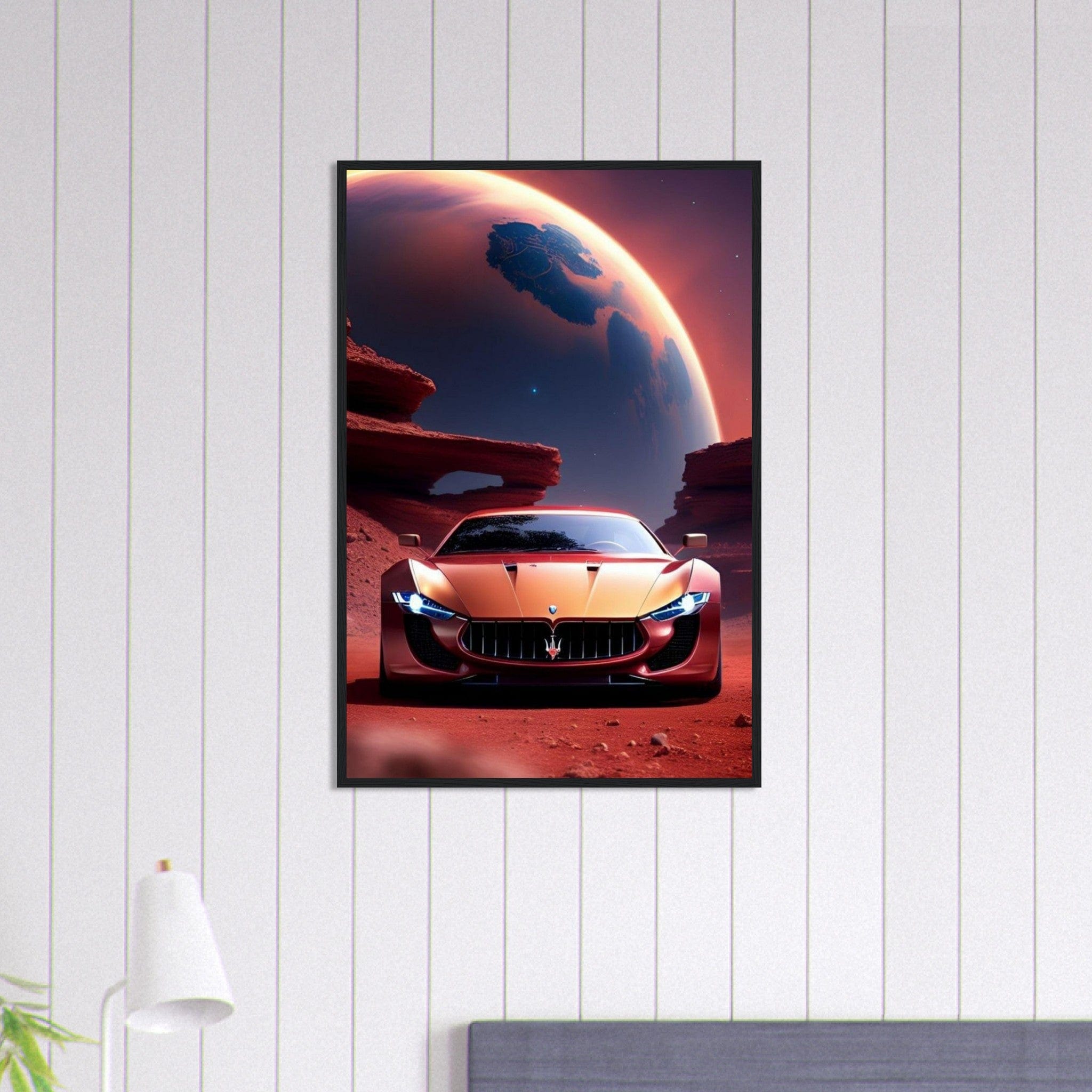 Canvanation Print Material 60x90 cm / 24x36″ Tableau Voiture Maserati Lune