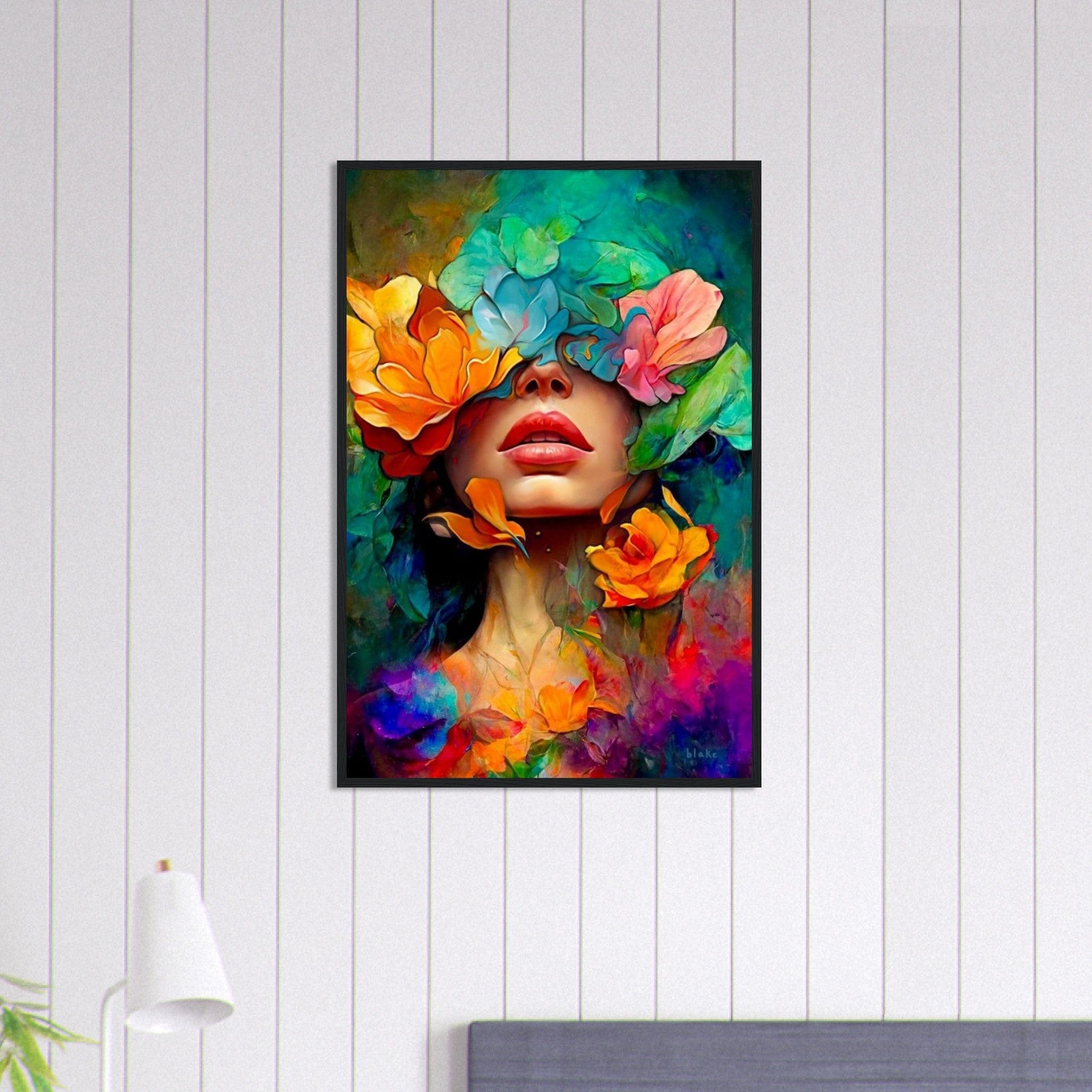 Canvanation Print Material 60x90 cm / 24x36″ Tableau Femme Fleur Cheveux